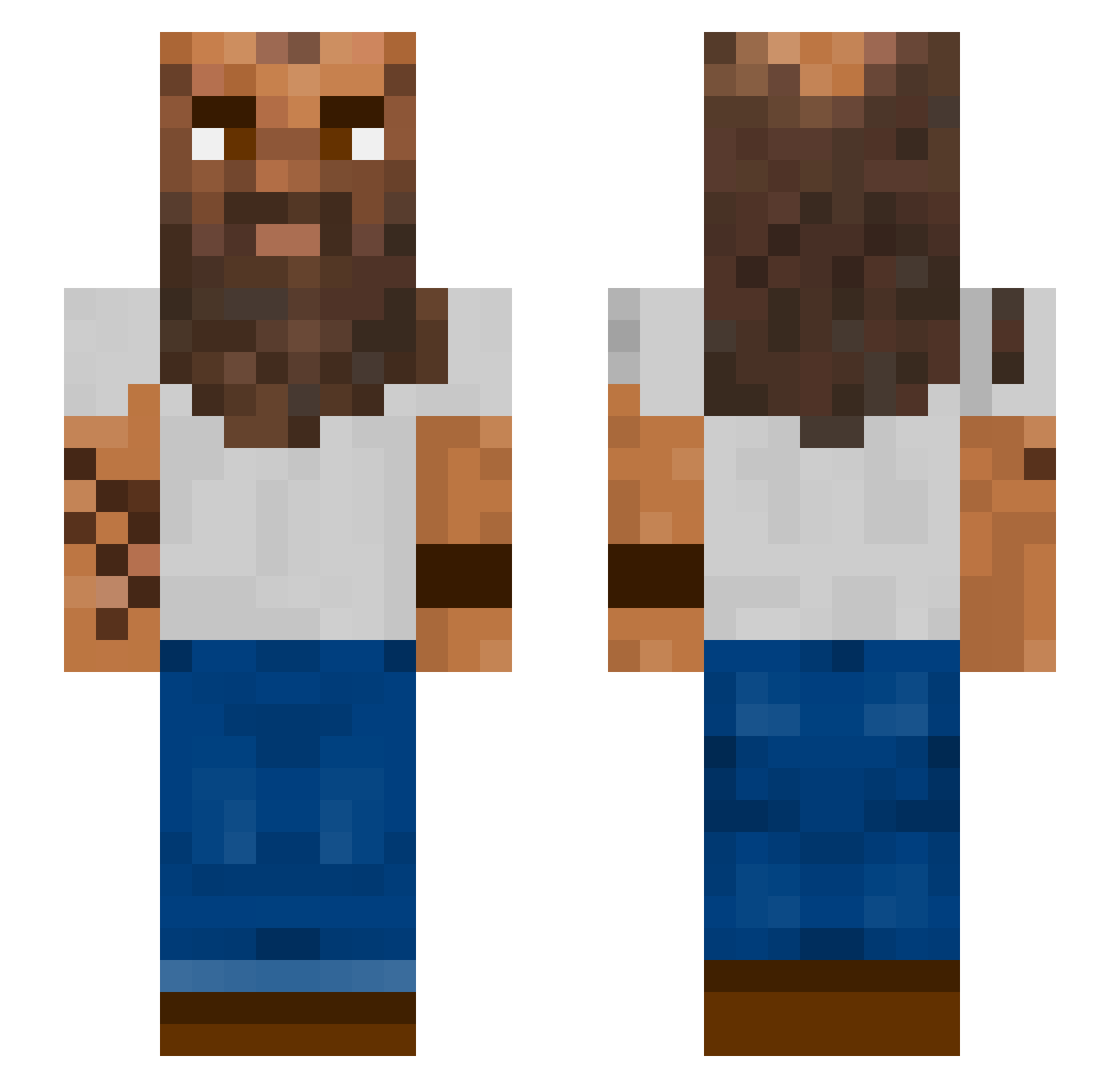 Tygon12 Minecraft skin, front and back view