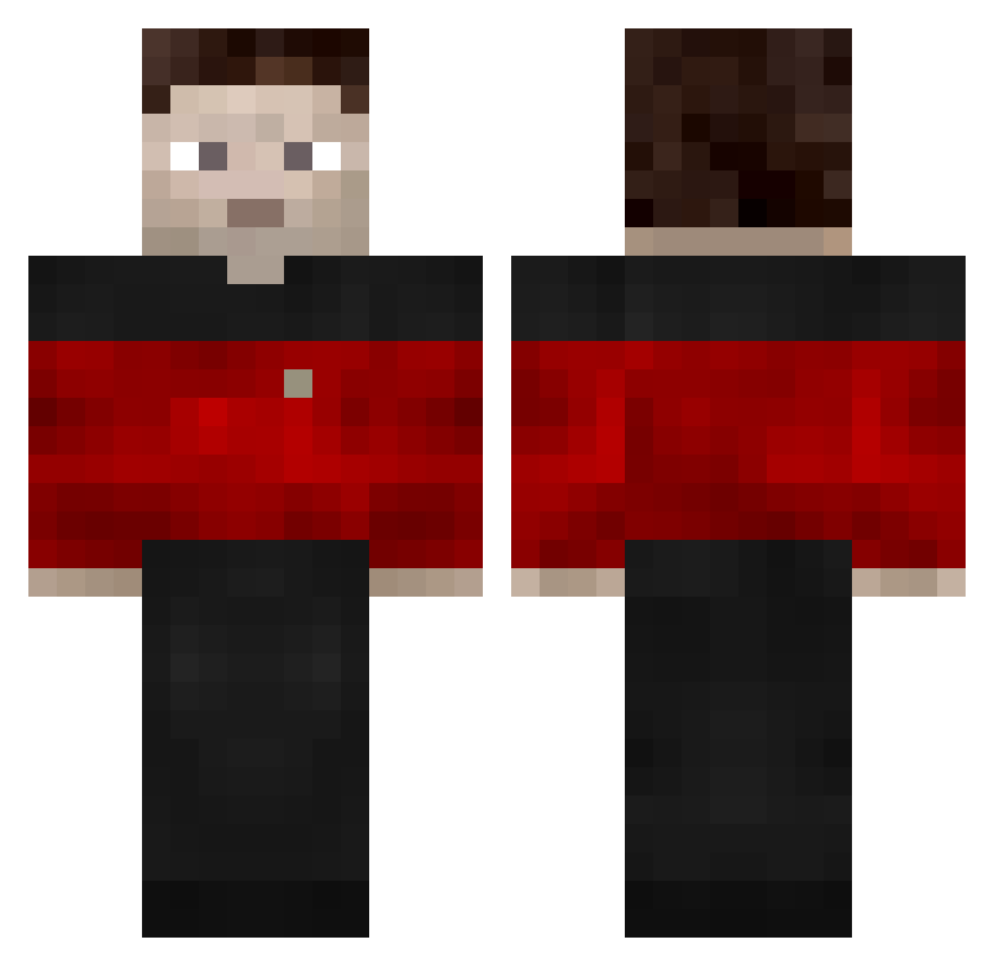 Son_of_zeldorf Minecraft skin, front and back view