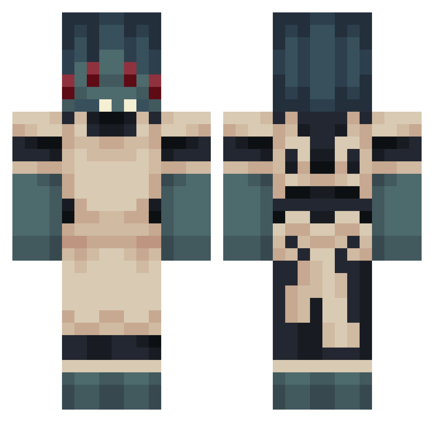 preekato Minecraft skin, front and back view