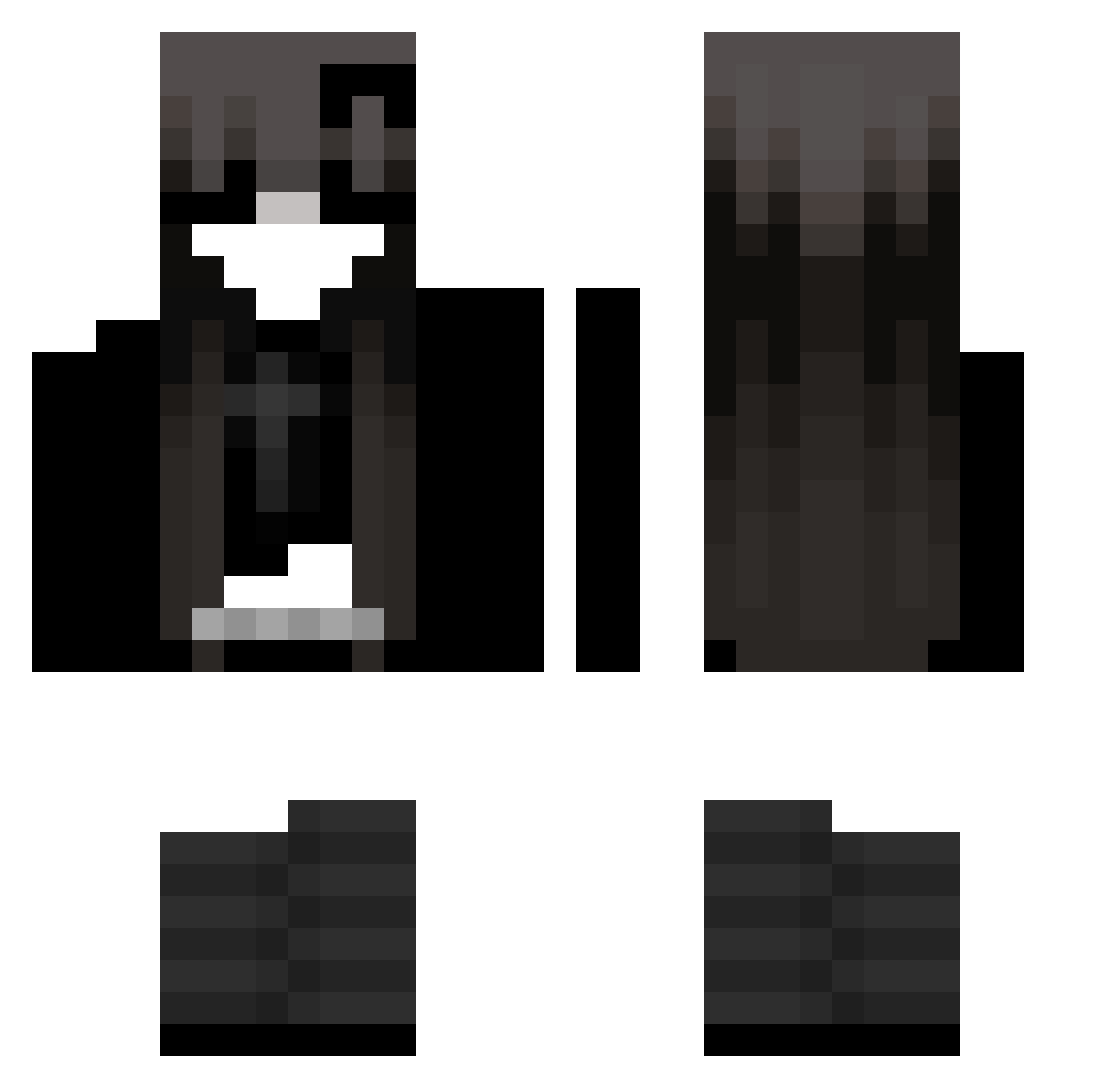 fatchickydoo Minecraft skin, front and back view