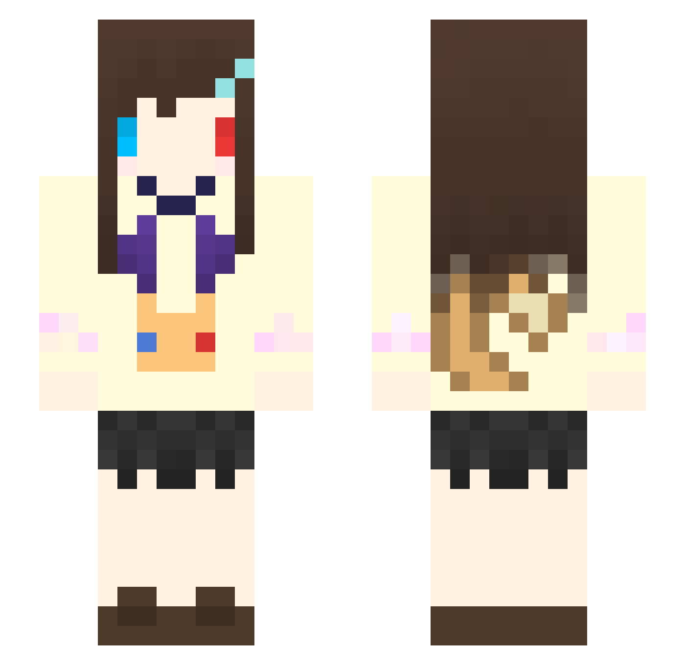 xia_muyu16 Minecraft skin, front and back view