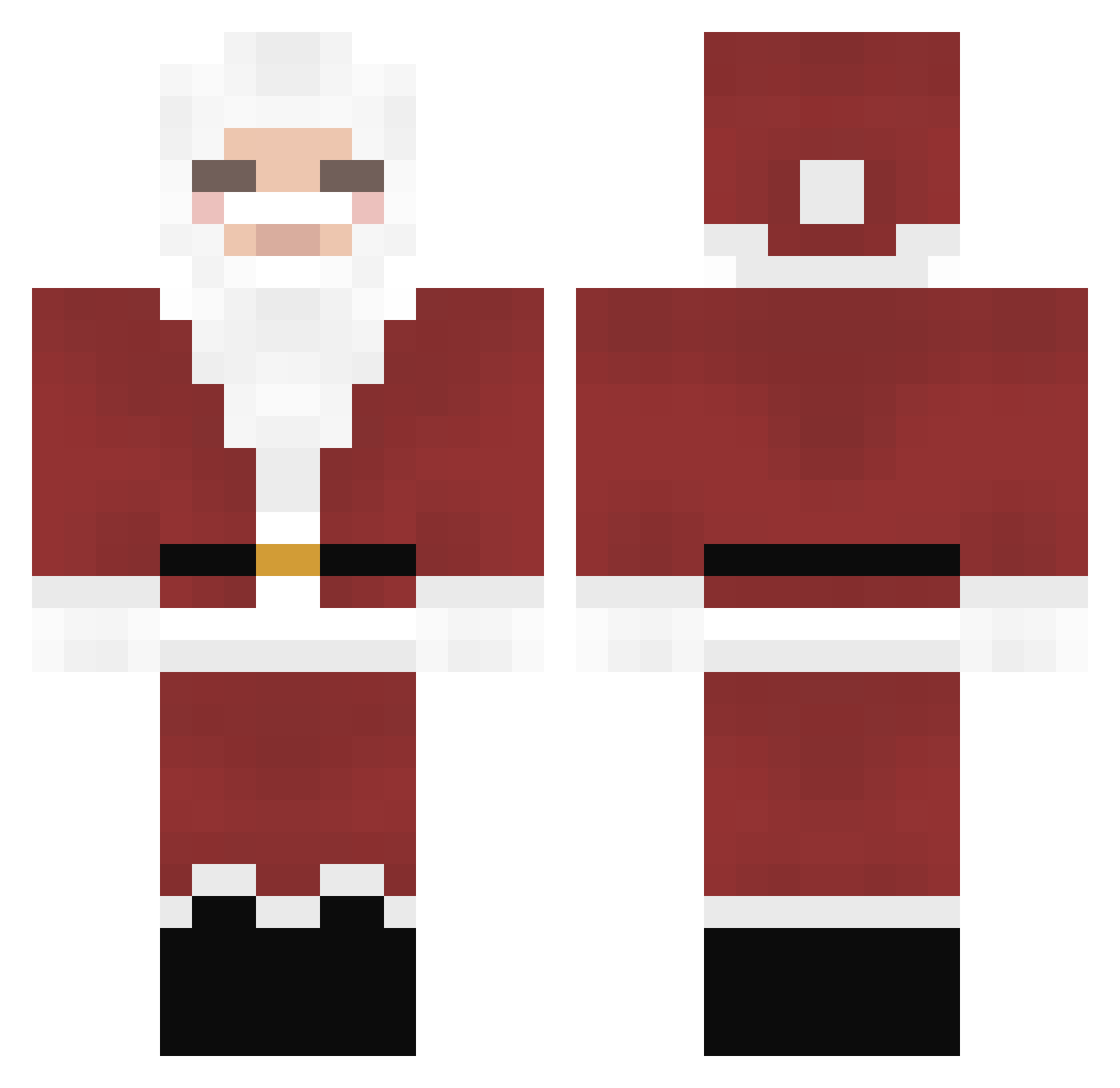 Qvillse Minecraft skin, front and back view