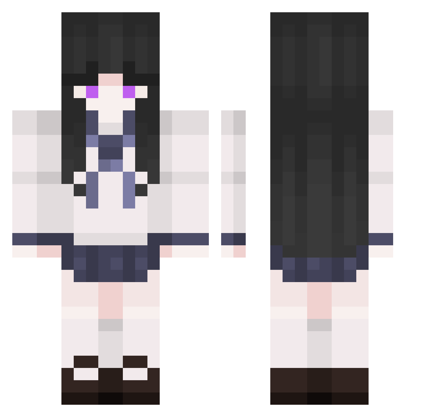 KyotoAnimation Minecraft skin, front and back view