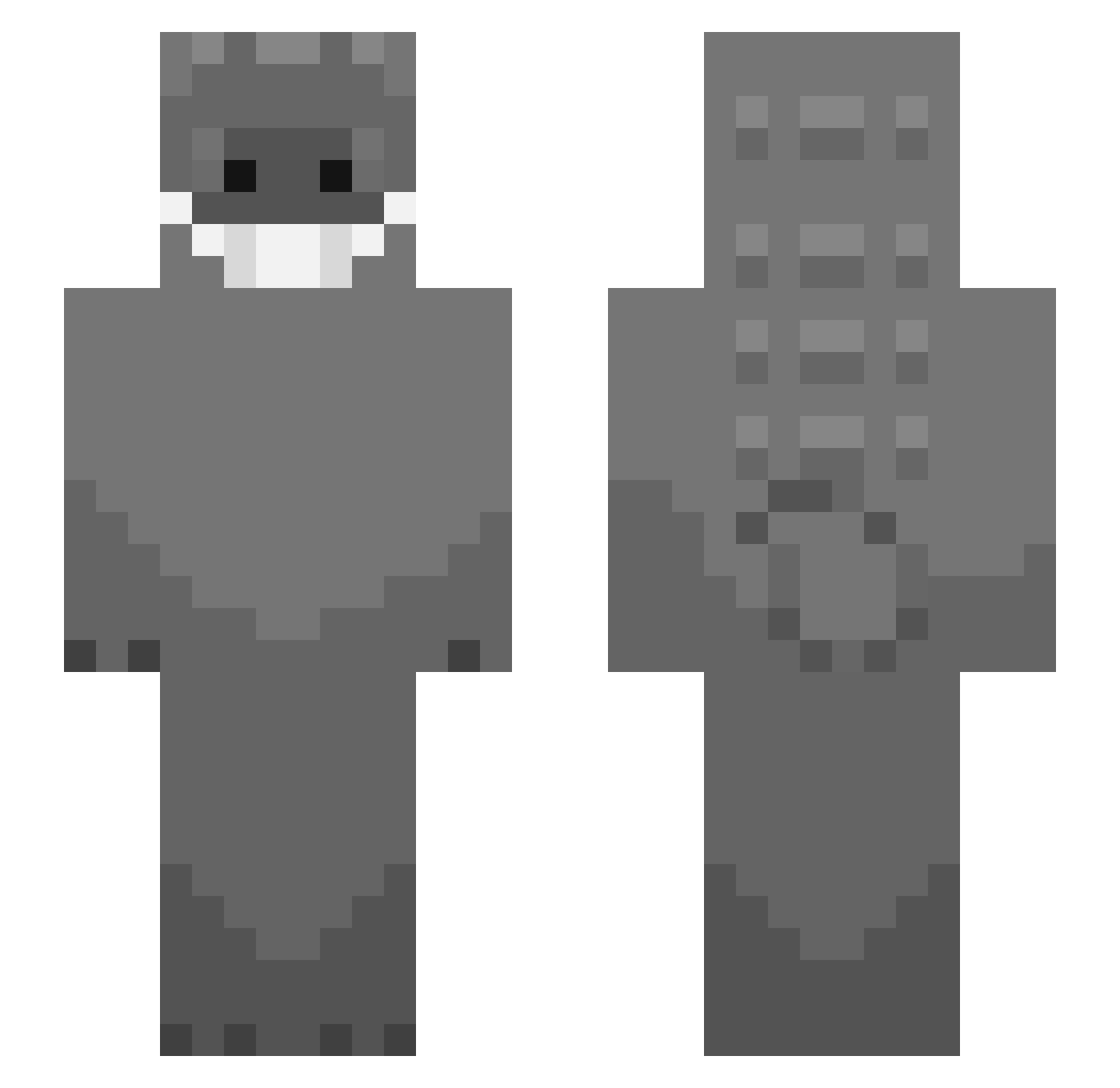 17rl Minecraft skin, front and back view
