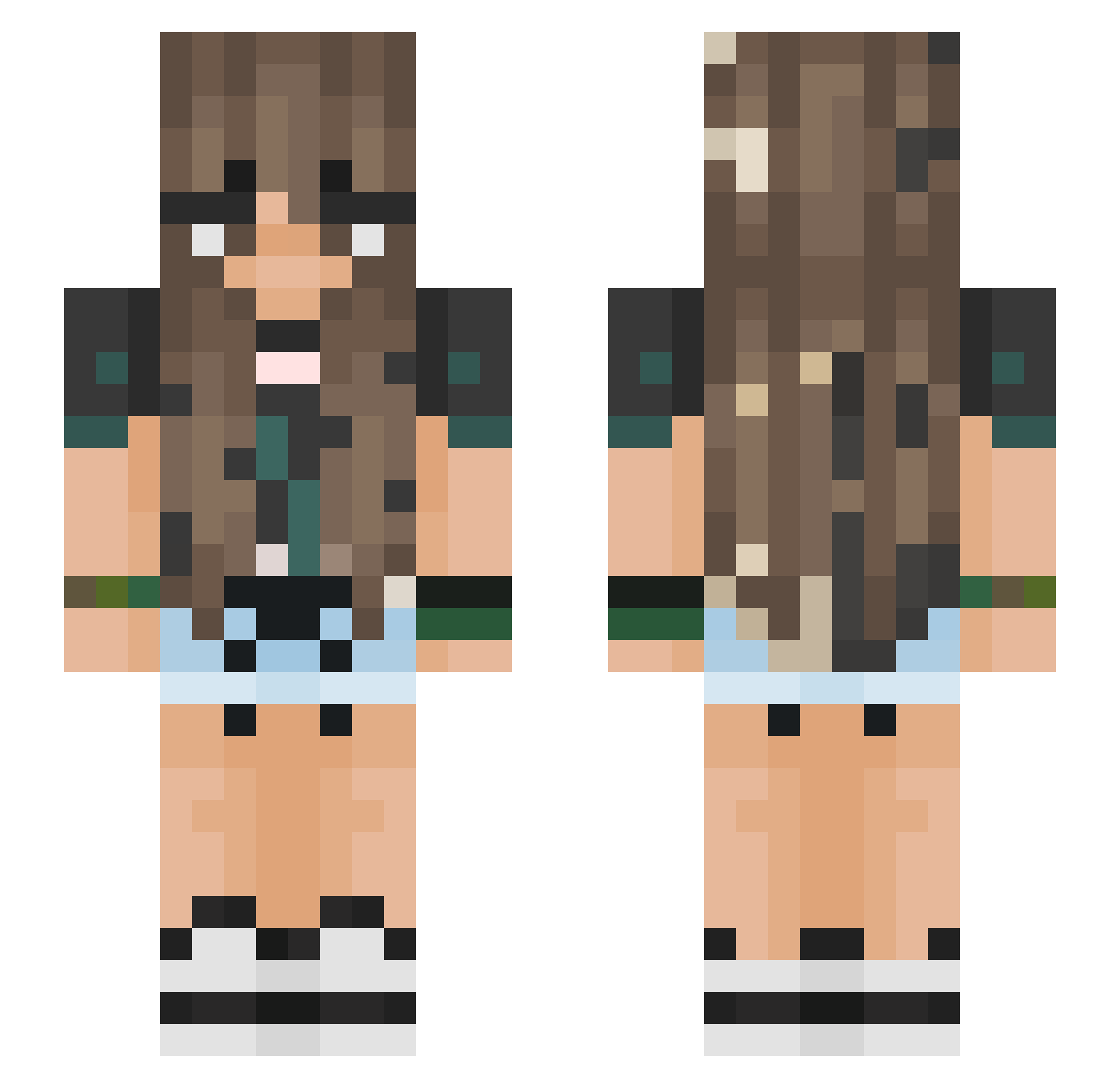 Liam_Sunshiine Minecraft skin, front and back view