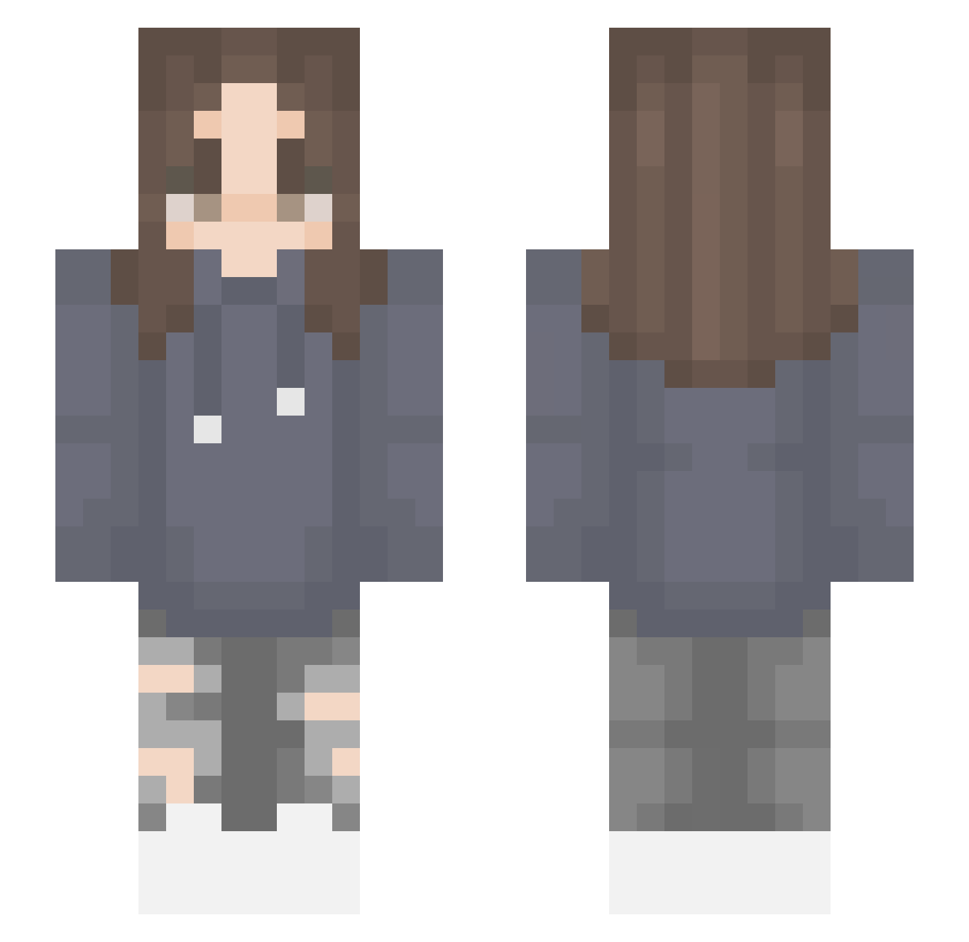 Kinghost06 Minecraft skin, front and back view