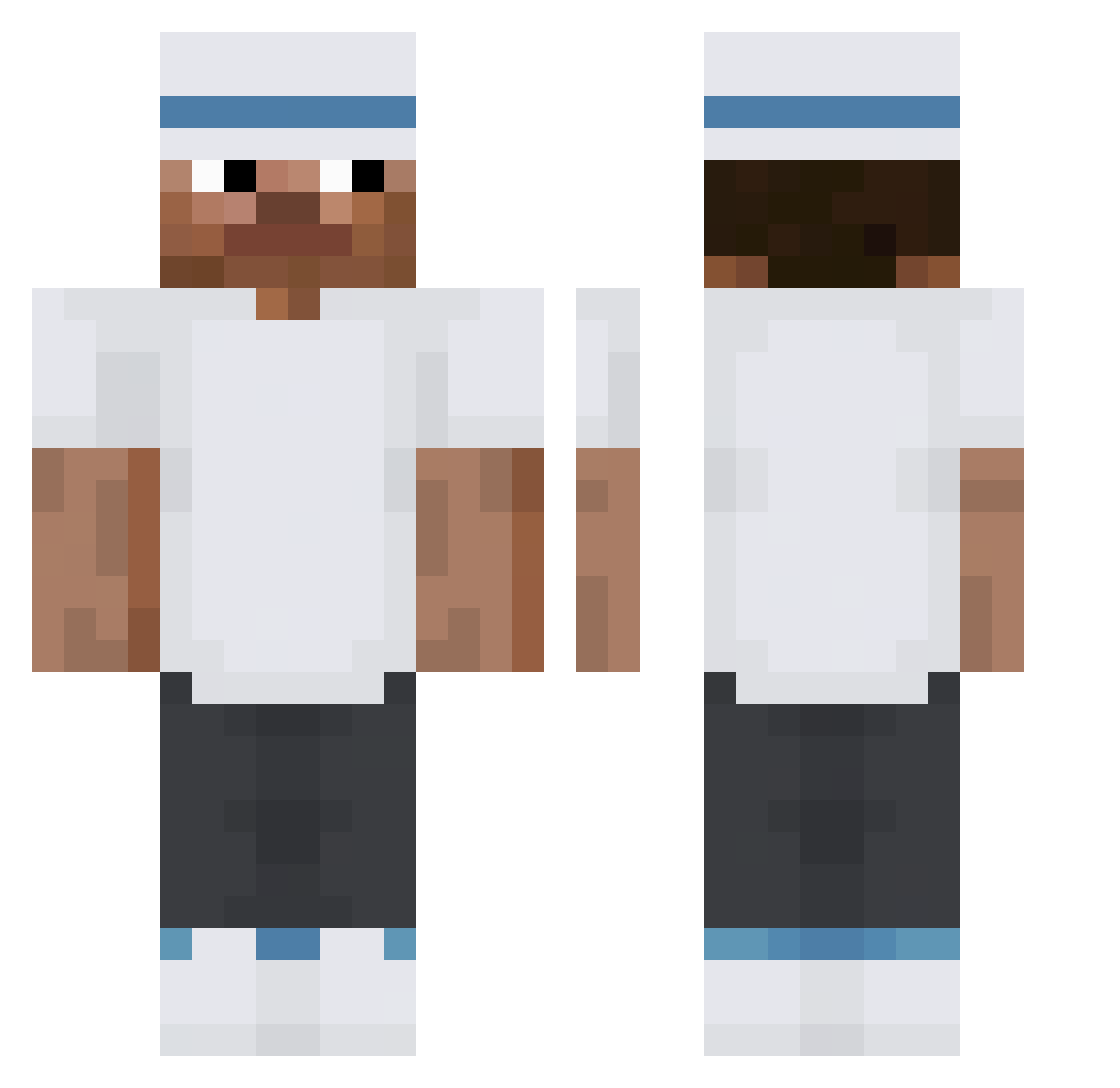 pakunek Minecraft skin, front and back view