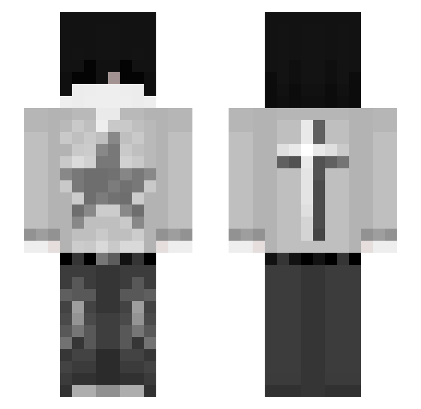Viscount0 Minecraft skin, front and back view