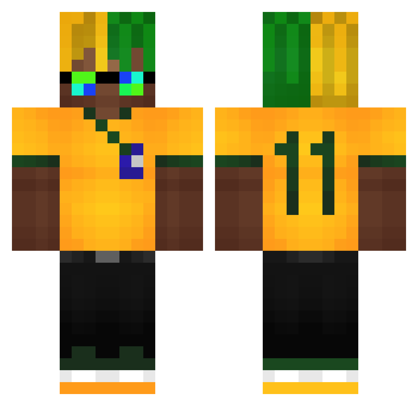 MarKusVinii Minecraft skin, front and back view