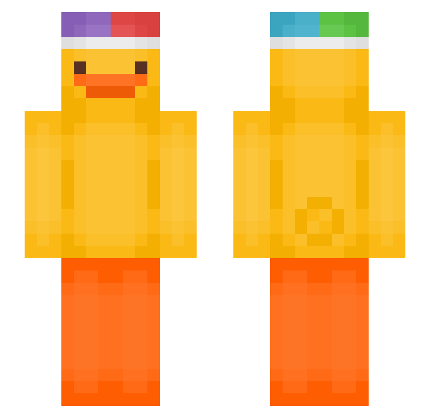 VictorMart10 Minecraft skin, front and back view