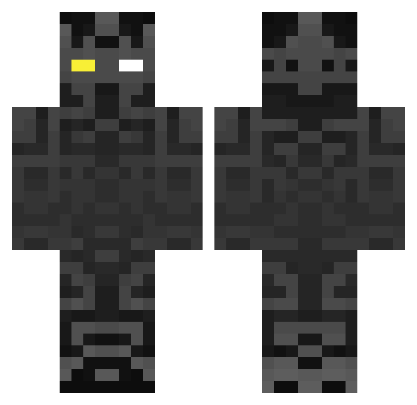 Immortal_Zart Minecraft skin, front and back view