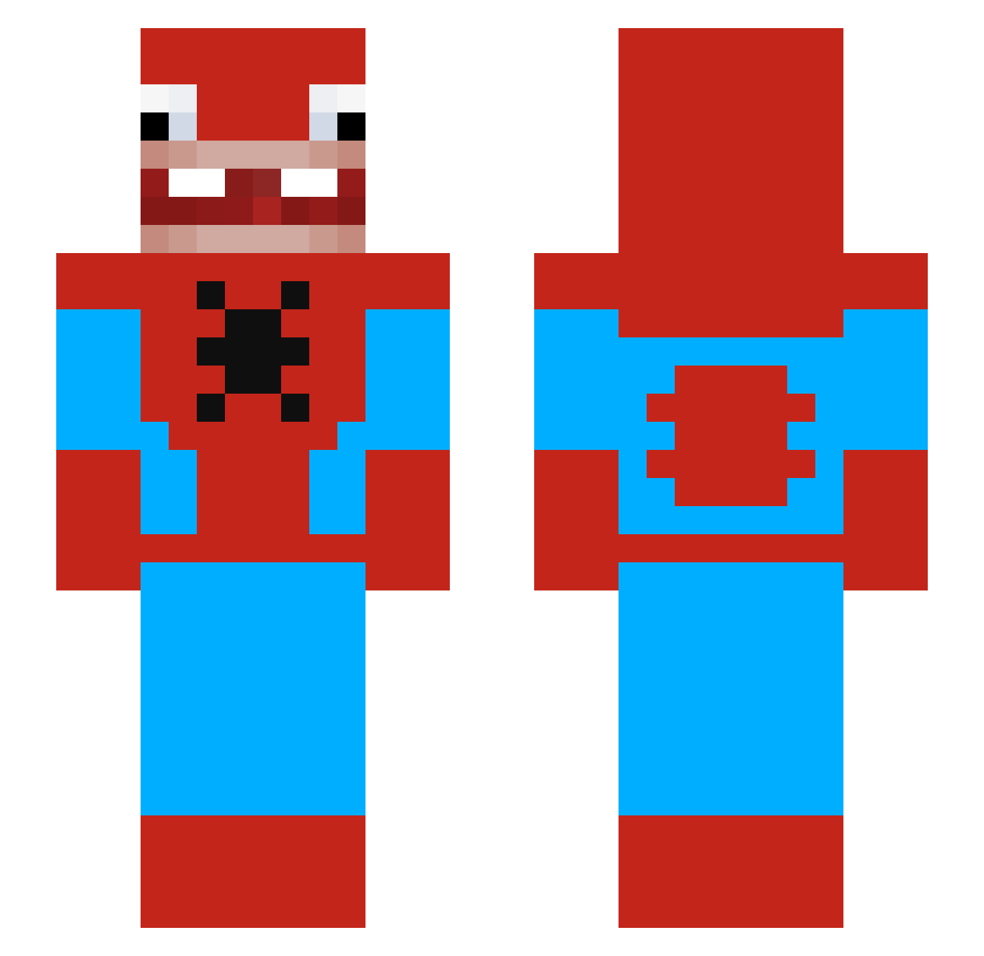 Stofferr Minecraft skin, front and back view
