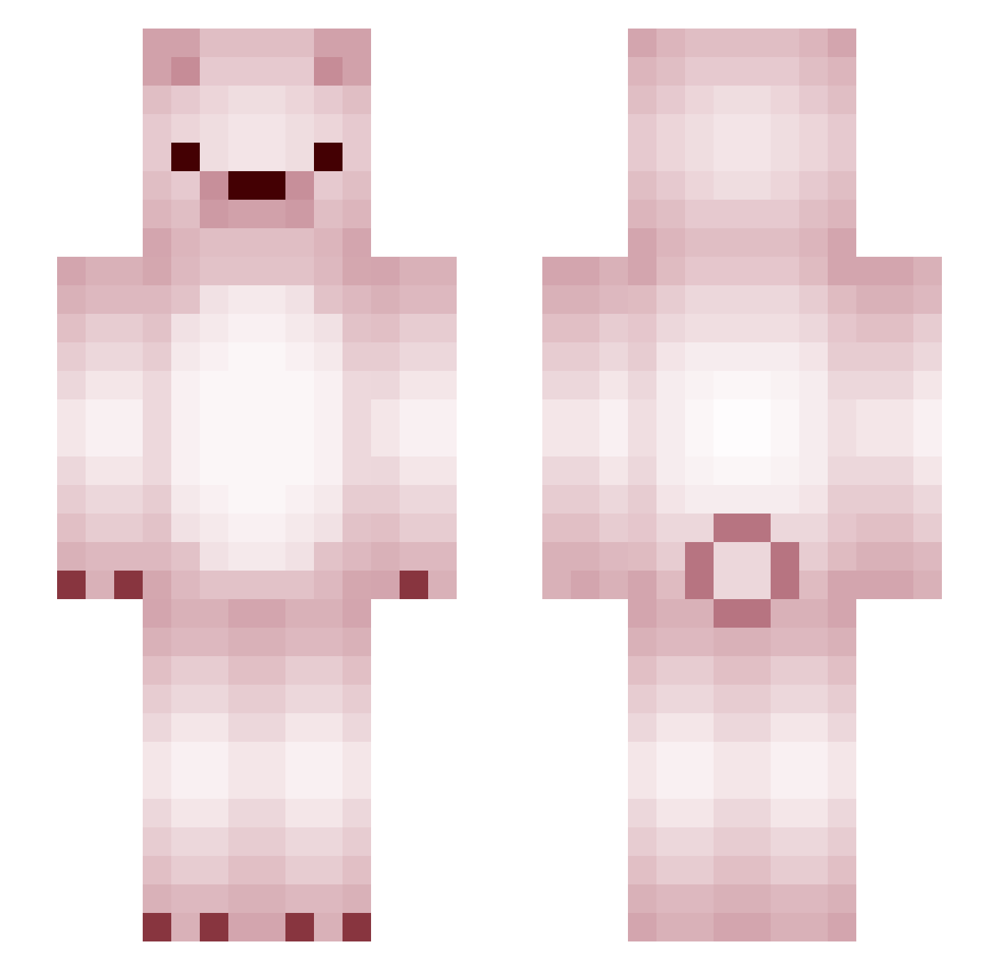 Polnolunie Minecraft skin, front and back view