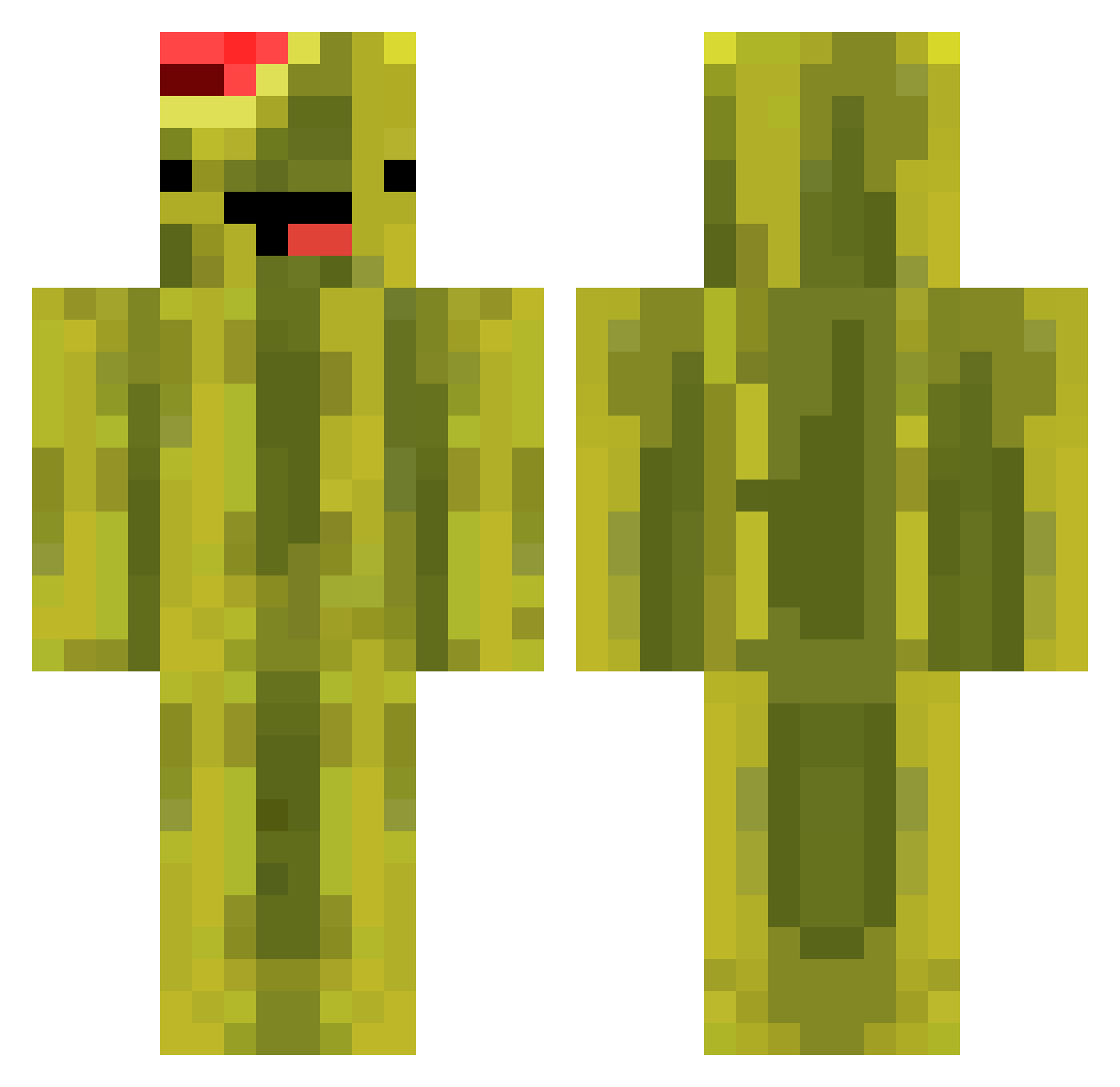HaydoTheUltimate Minecraft skin, front and back view