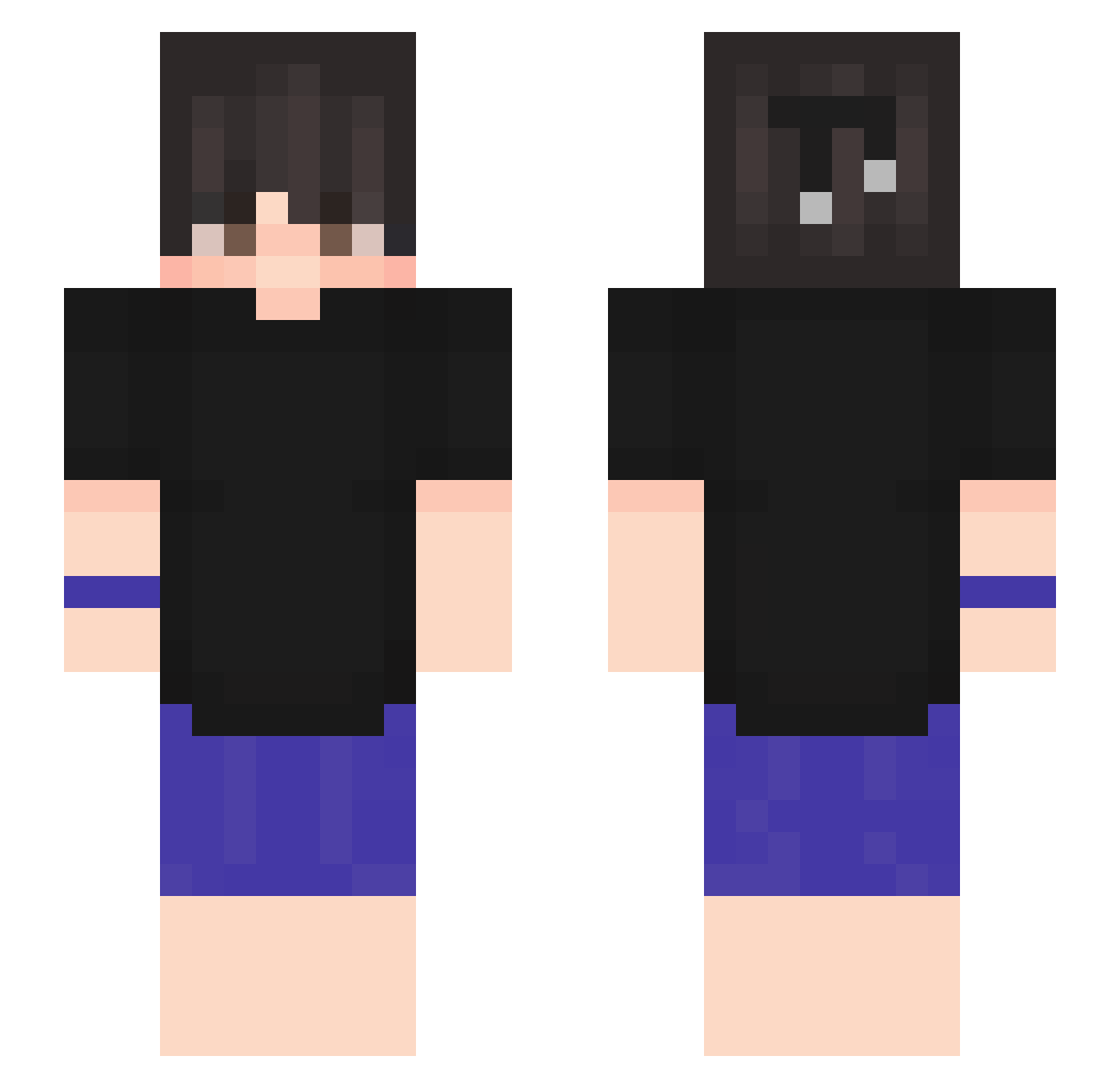 StrideyGG_ Minecraft skin, front and back view