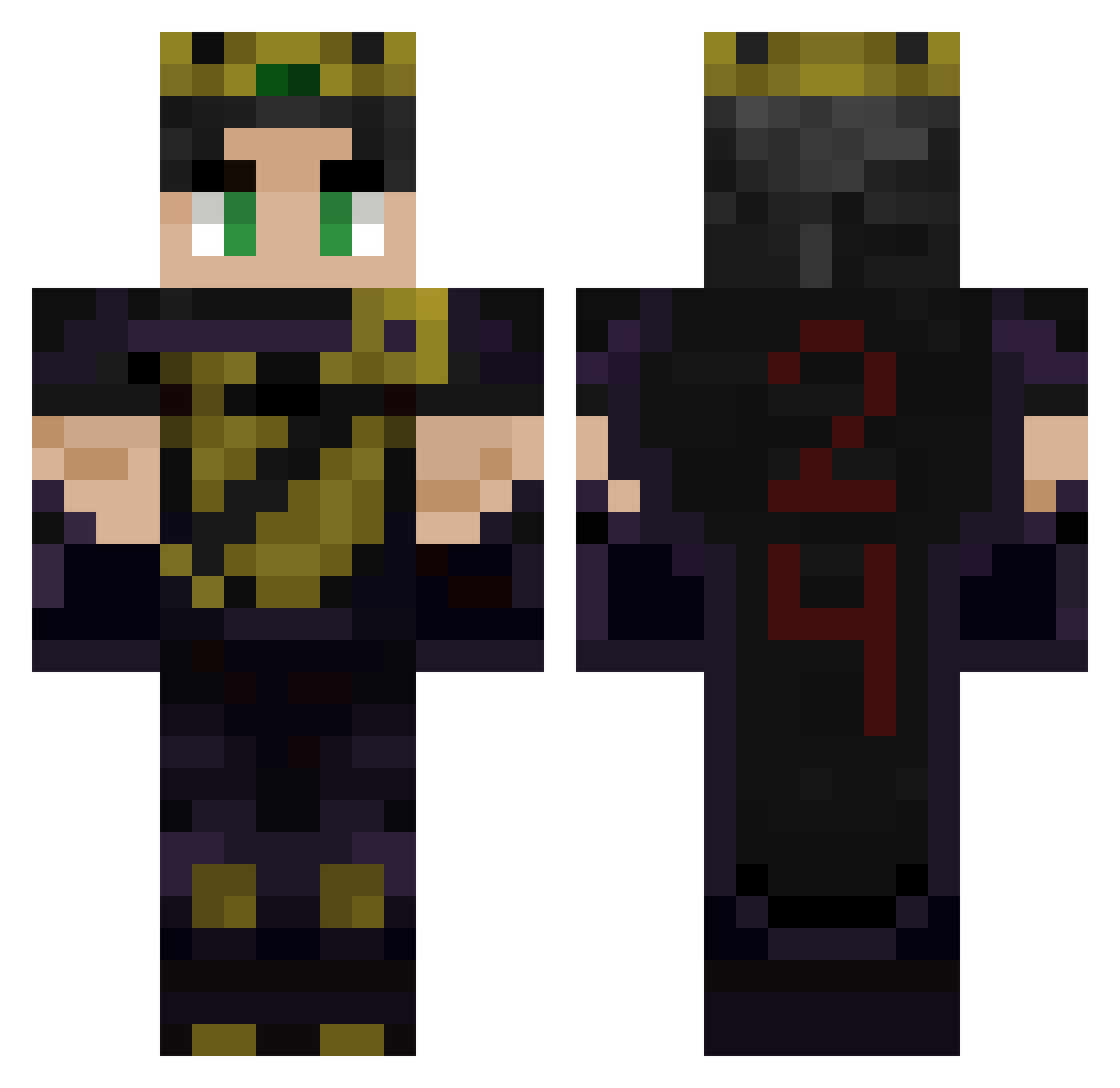 twisted_quinn06 Minecraft skin, front and back view