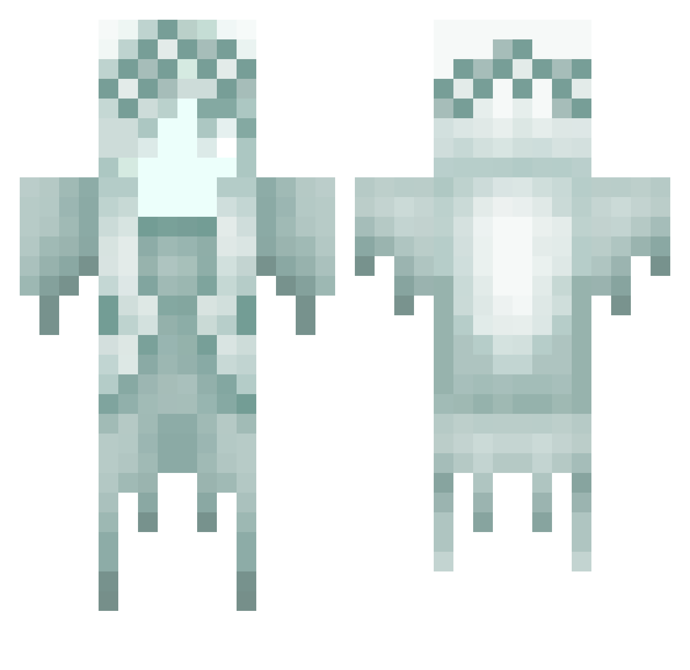 Lunar_Ghost Minecraft skin, front and back view