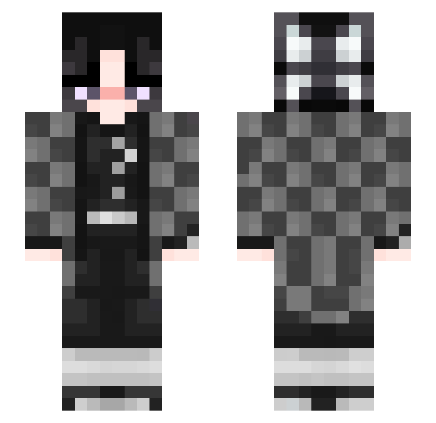 SrLupizy7 Minecraft skin, front and back view