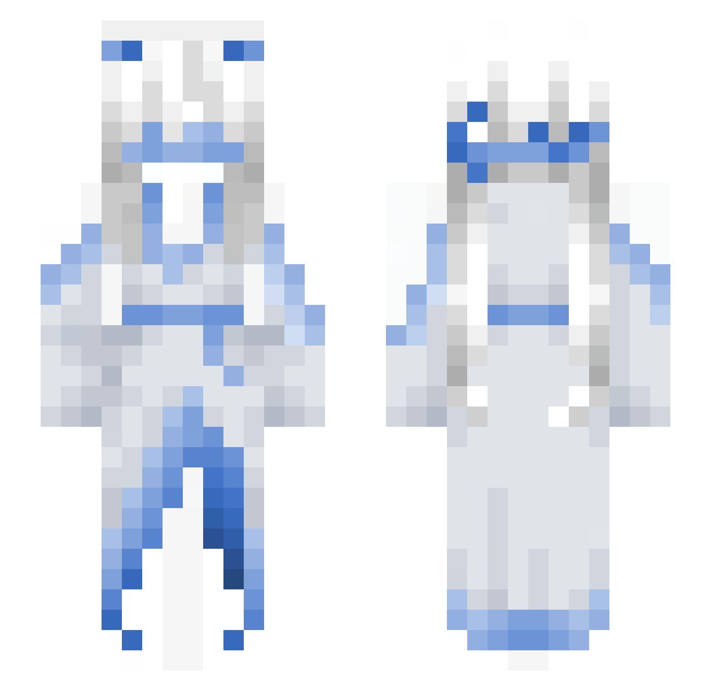 LucarioQX Minecraft skin, front and back view