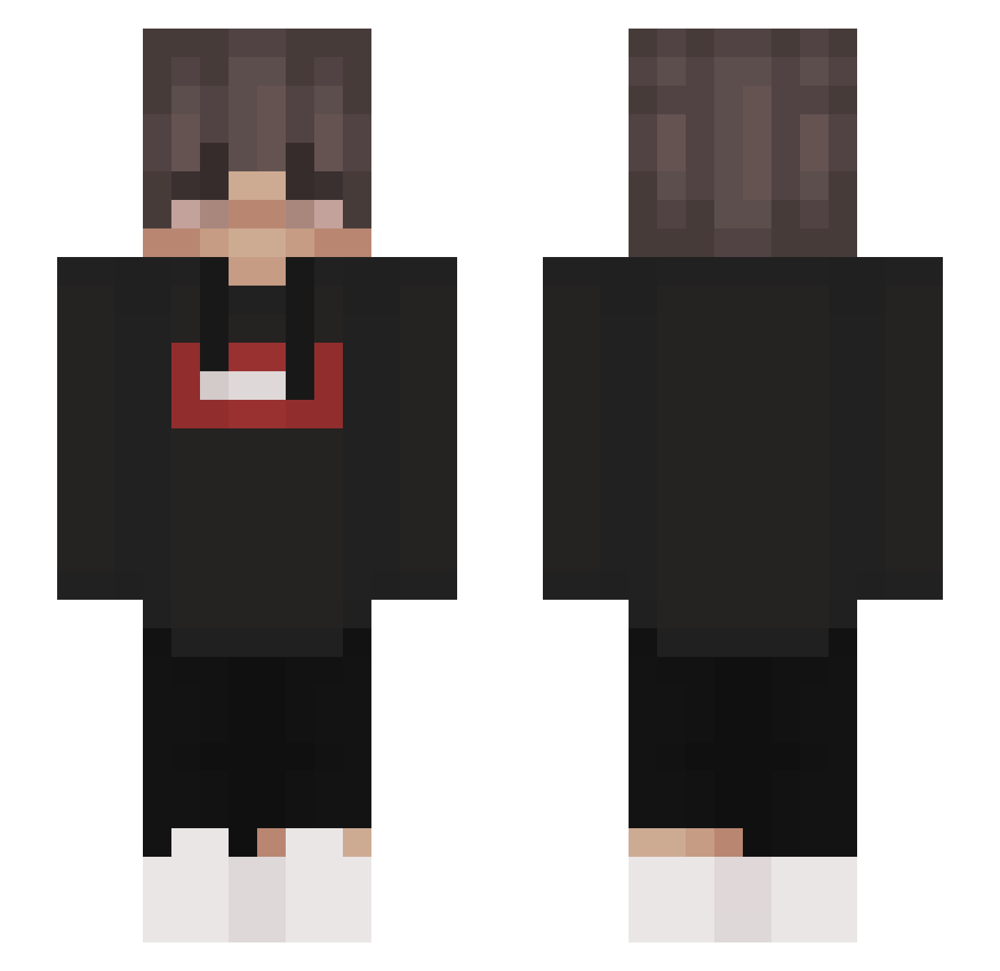 Hodl19 Minecraft skin, front and back view