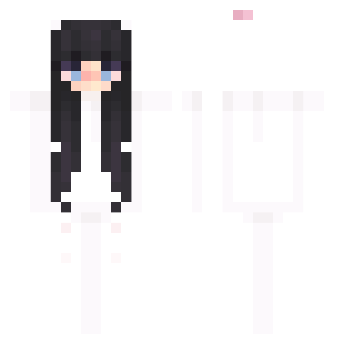 wikxik Minecraft skin, front and back view