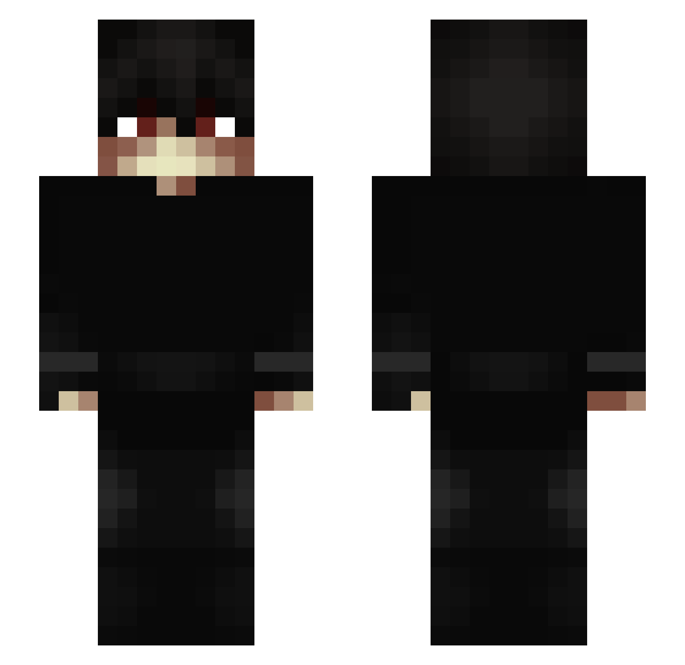 Sav7y Minecraft skin, front and back view