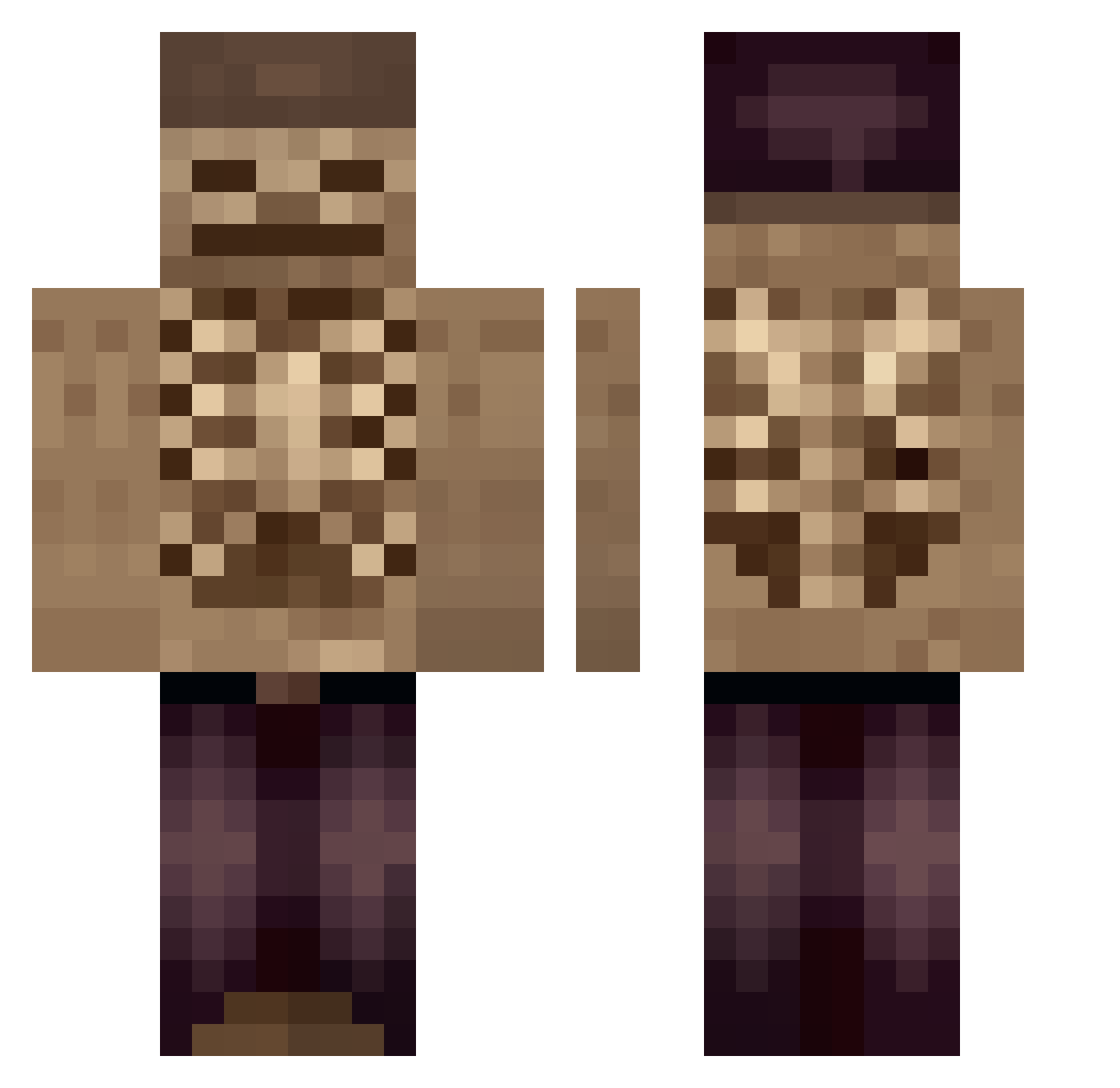 zTheIce Minecraft skin, front and back view