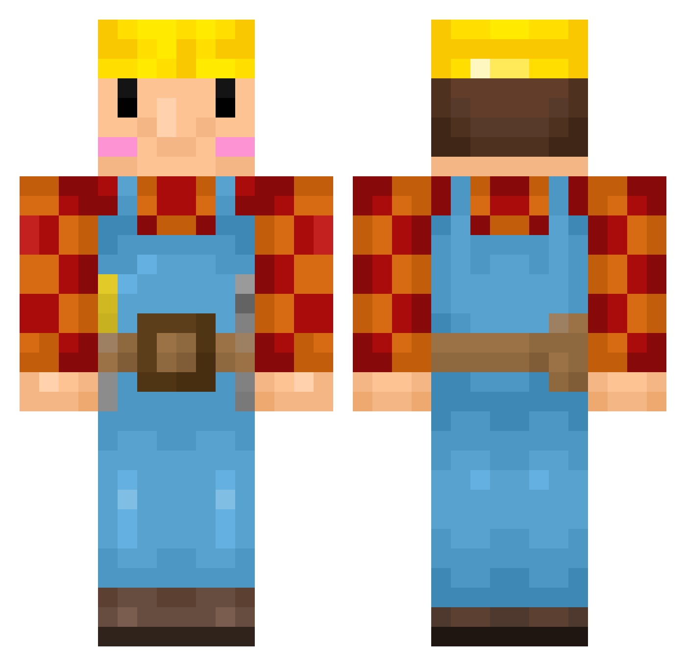 AnderITA Minecraft skin, front and back view