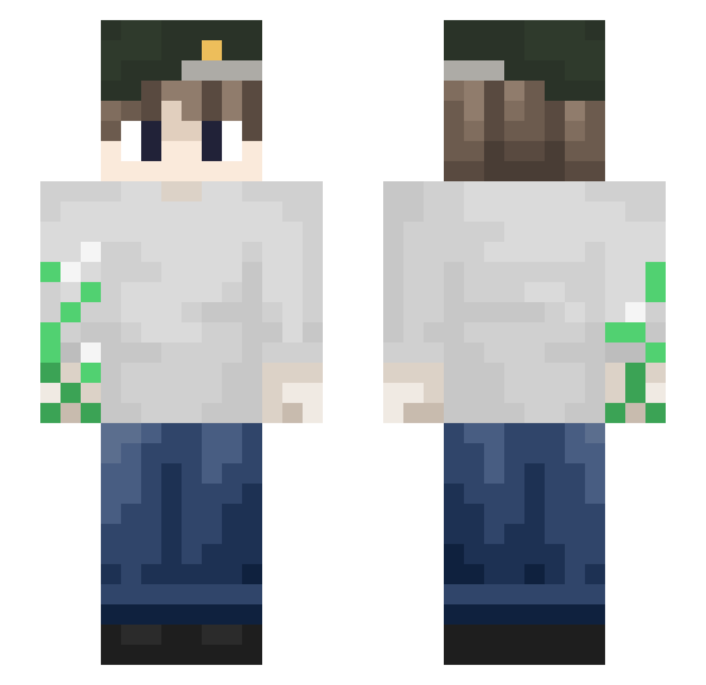 ashill_ Minecraft skin, front and back view