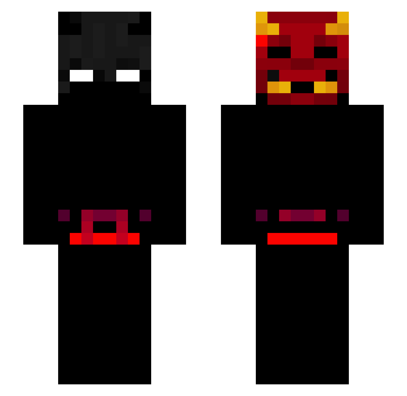 Fosterr_ Minecraft skin, front and back view
