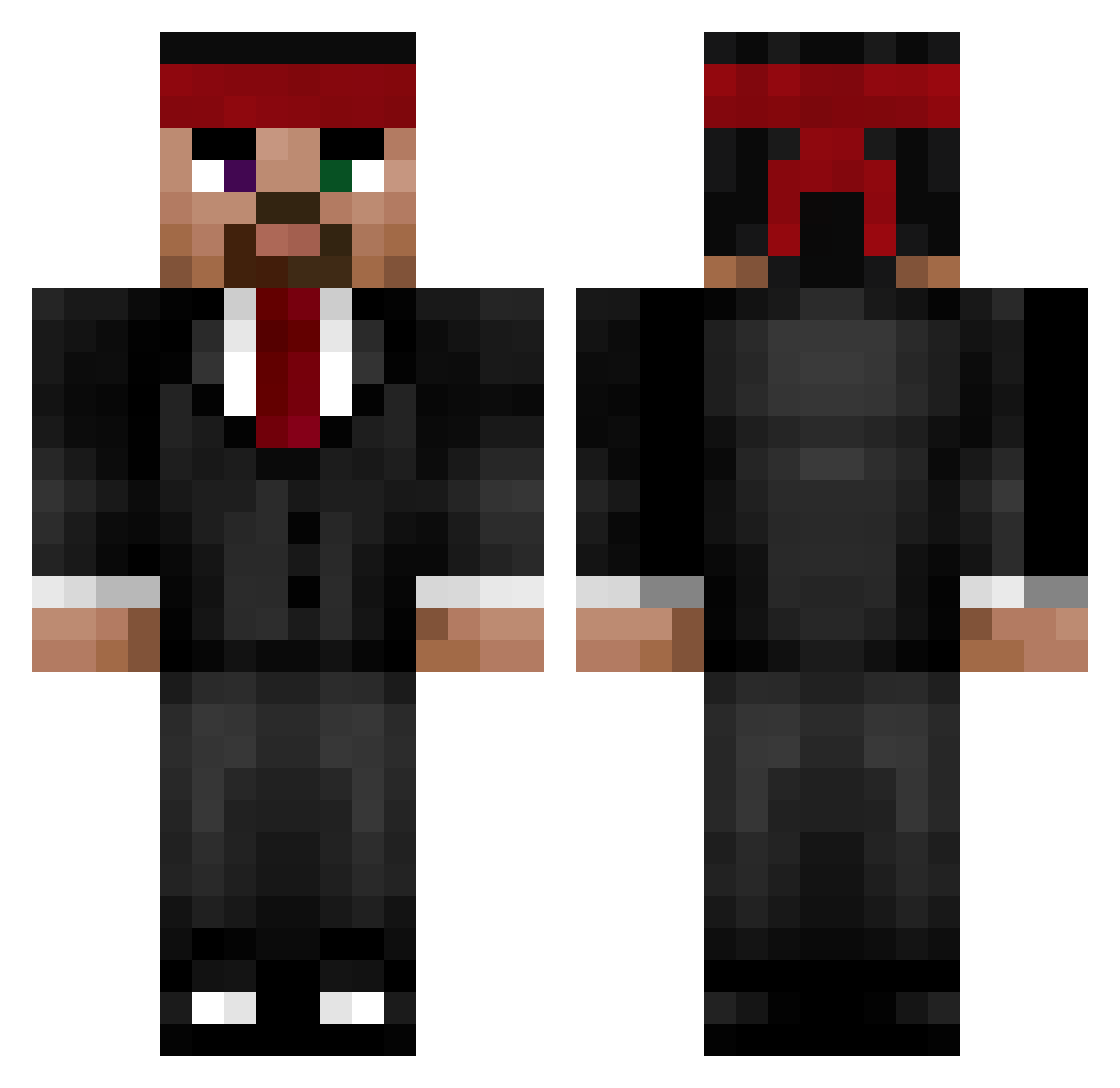 SHovll291 Minecraft skin, front and back view