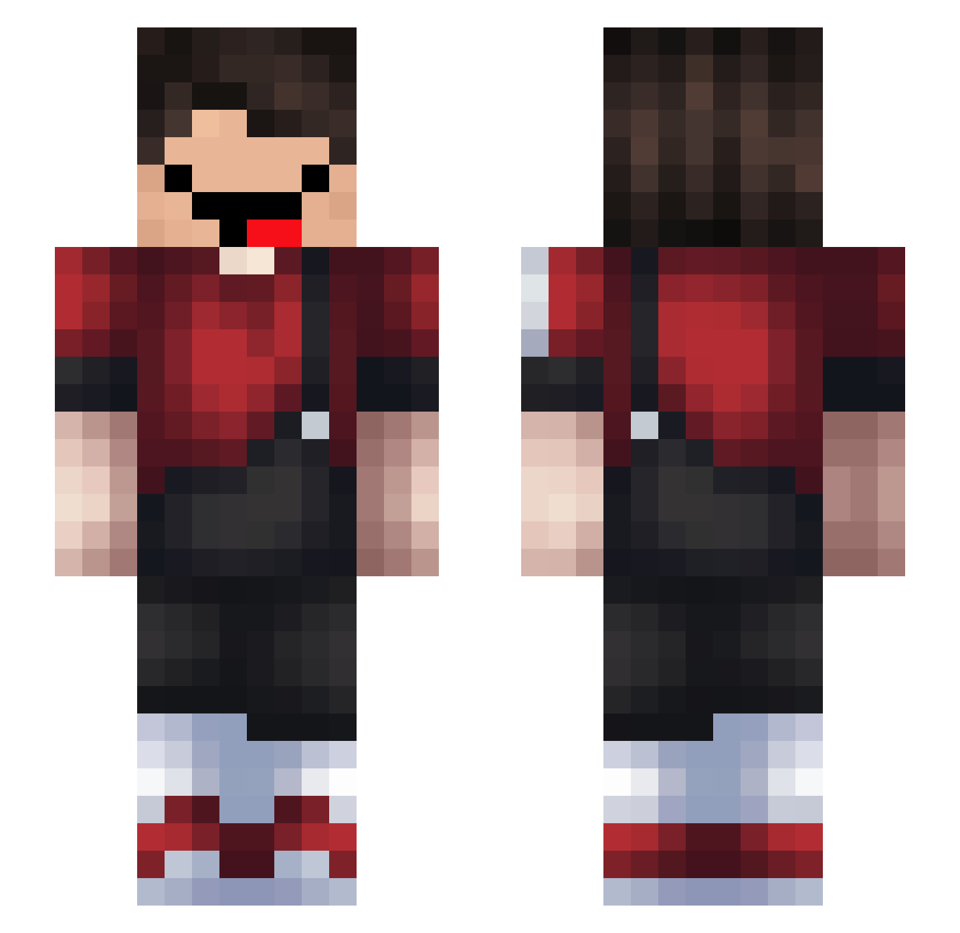 iRoier666 Minecraft skin, front and back view