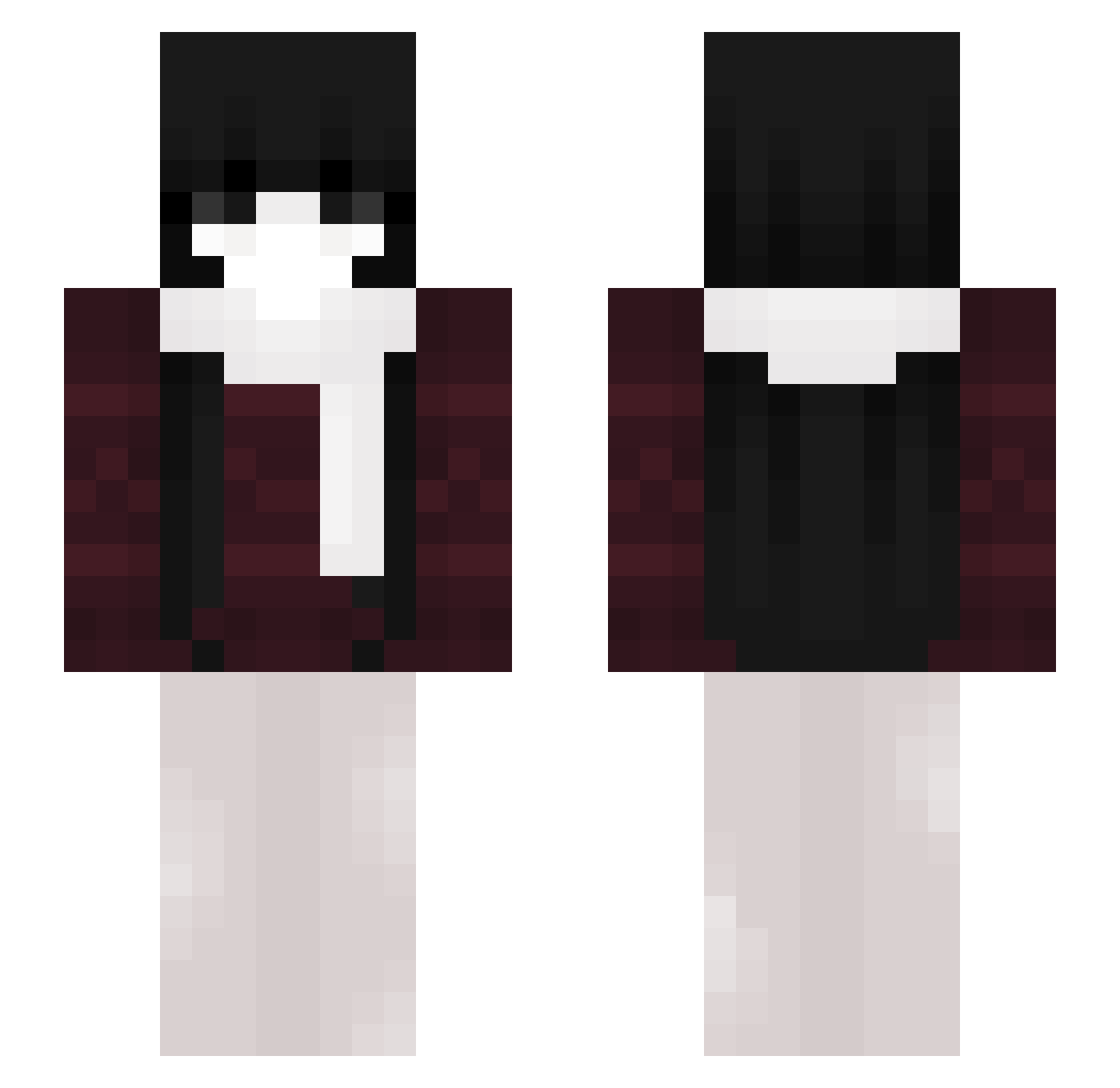 imvalyrie Minecraft skin, front and back view