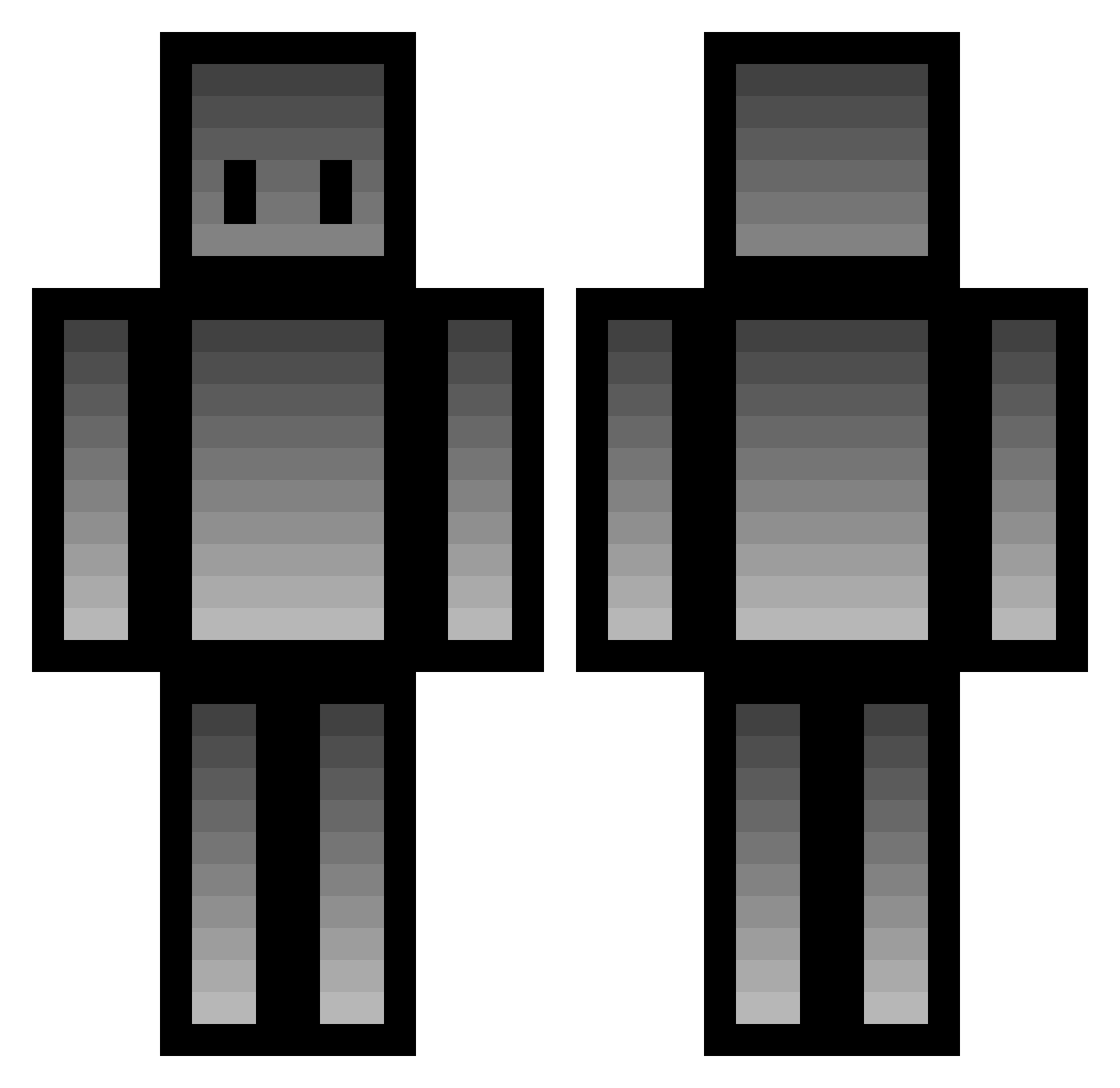 ponchoslurp Minecraft skin, front and back view
