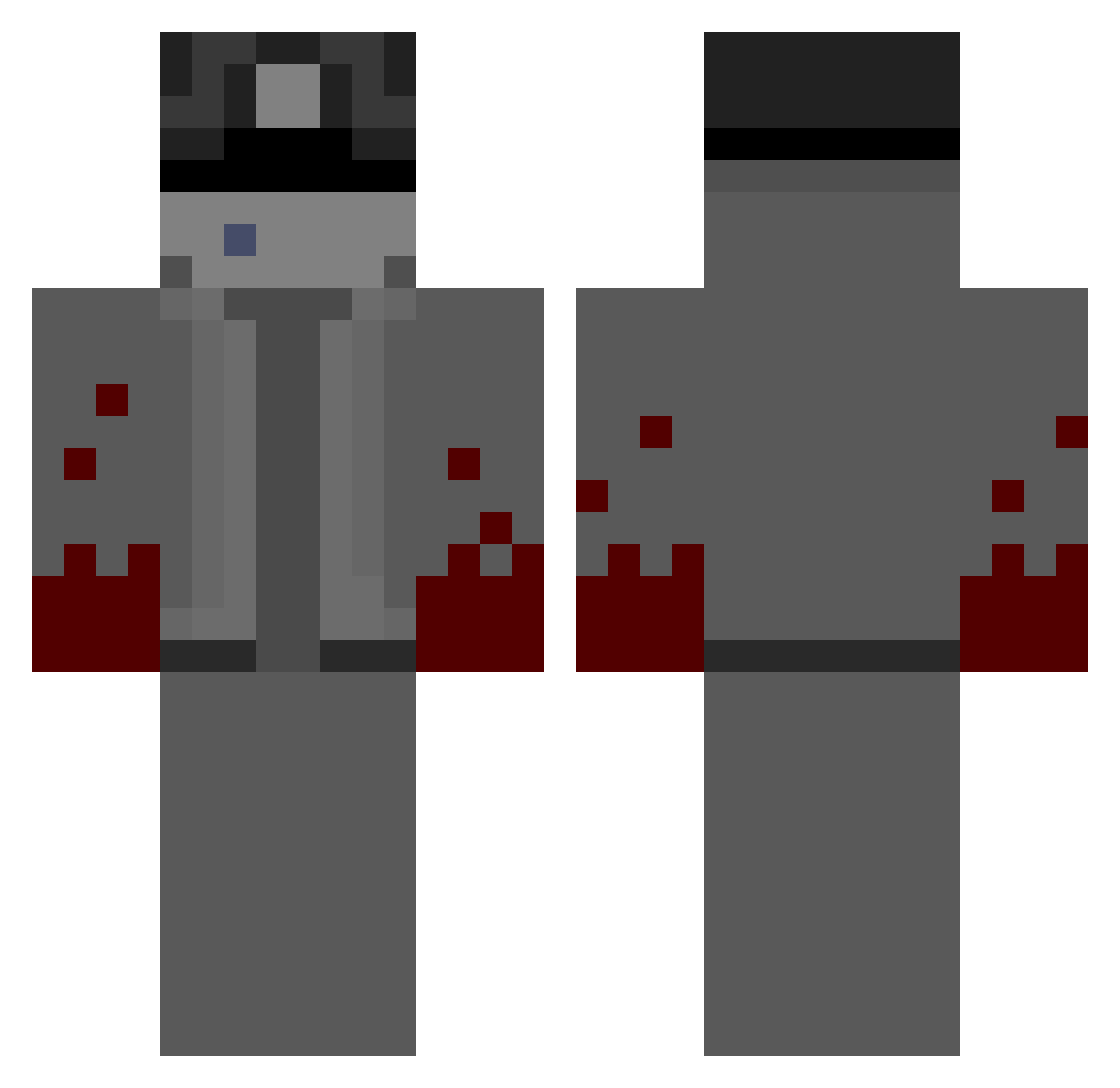 SilentNight527 Minecraft skin, front and back view