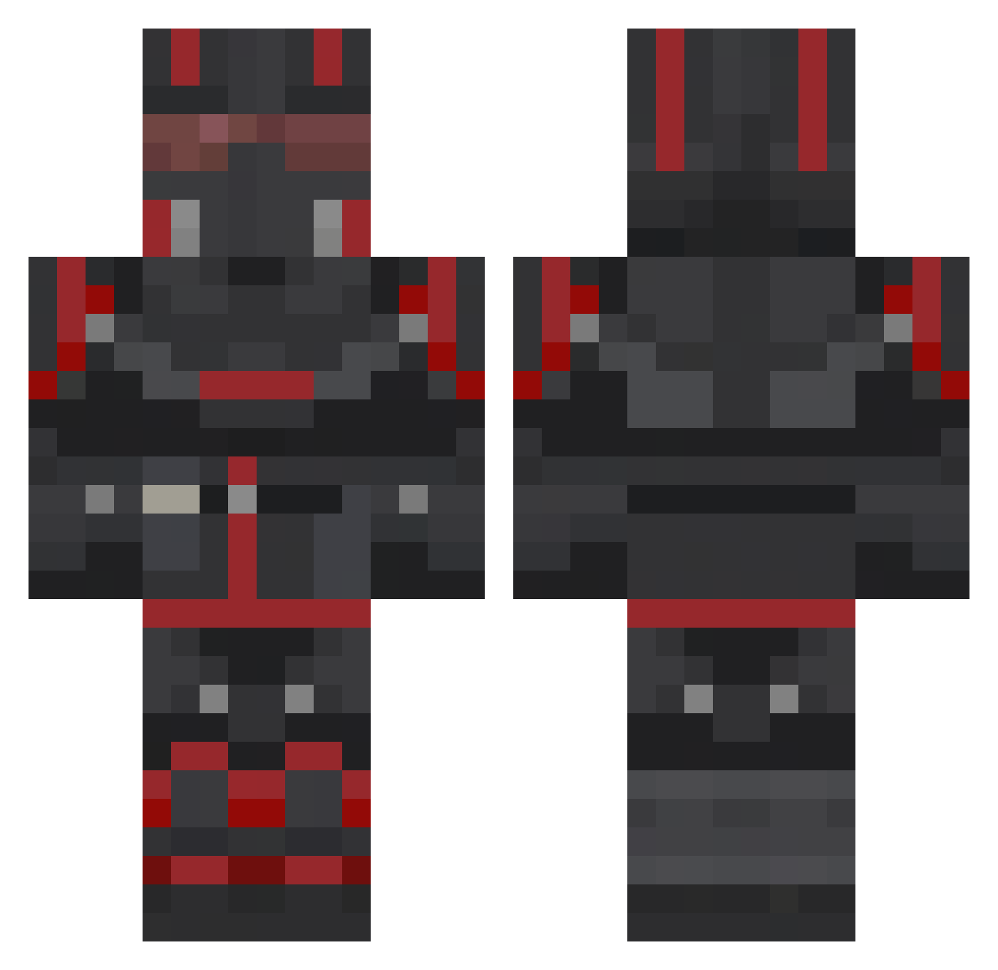 Q5063 Minecraft skin, front and back view