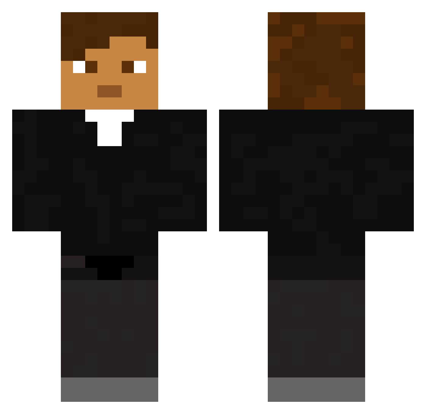 Itz_RexTTV Minecraft skin, front and back view