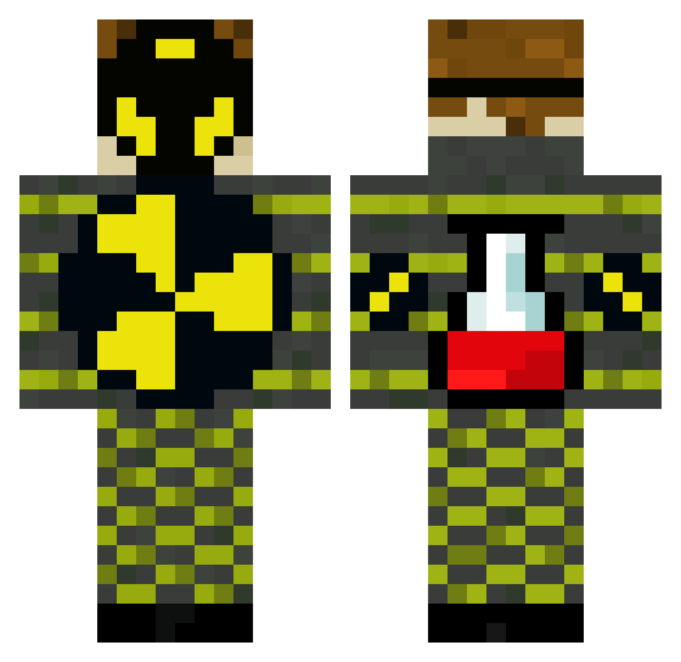 JoJoBinkss Minecraft skin, front and back view