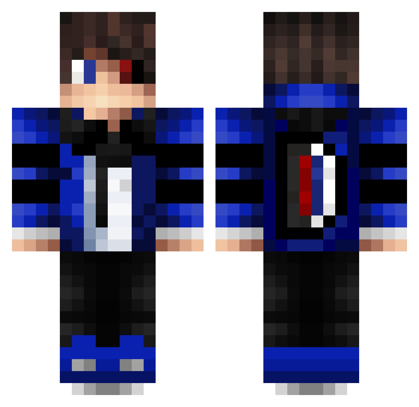 D1noGL Minecraft skin, front and back view