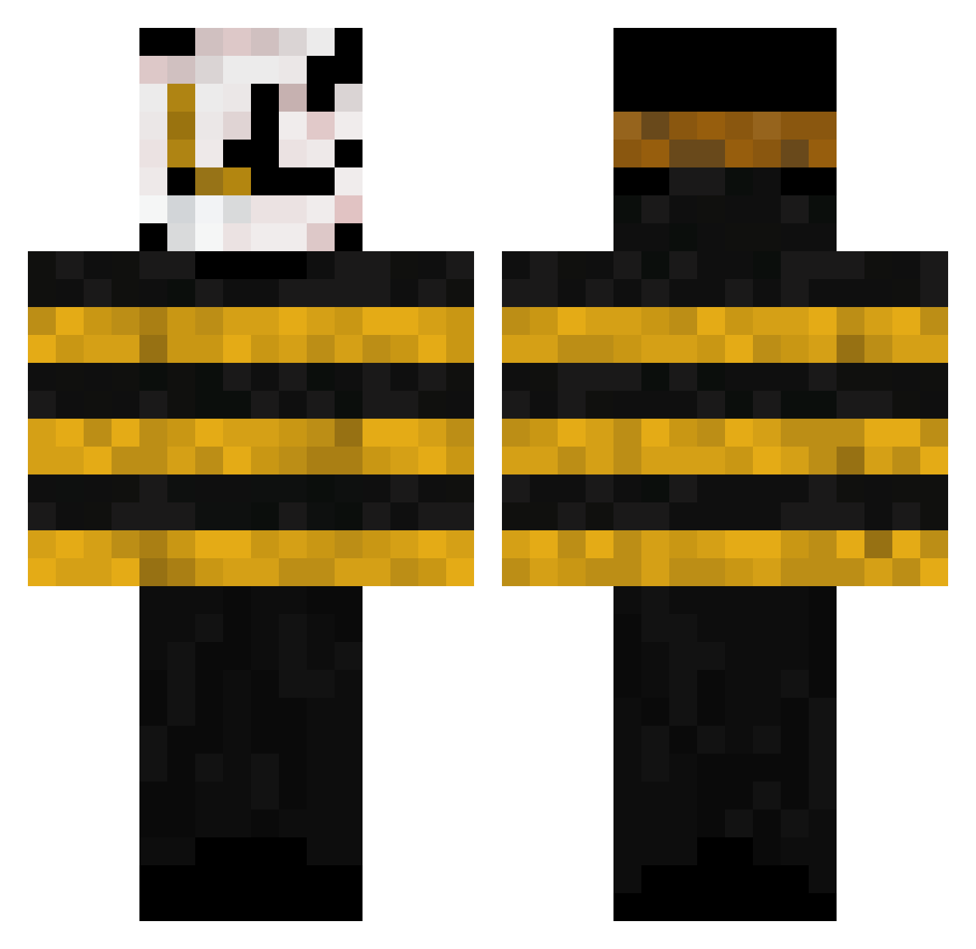 lazycraft_ Minecraft skin, front and back view