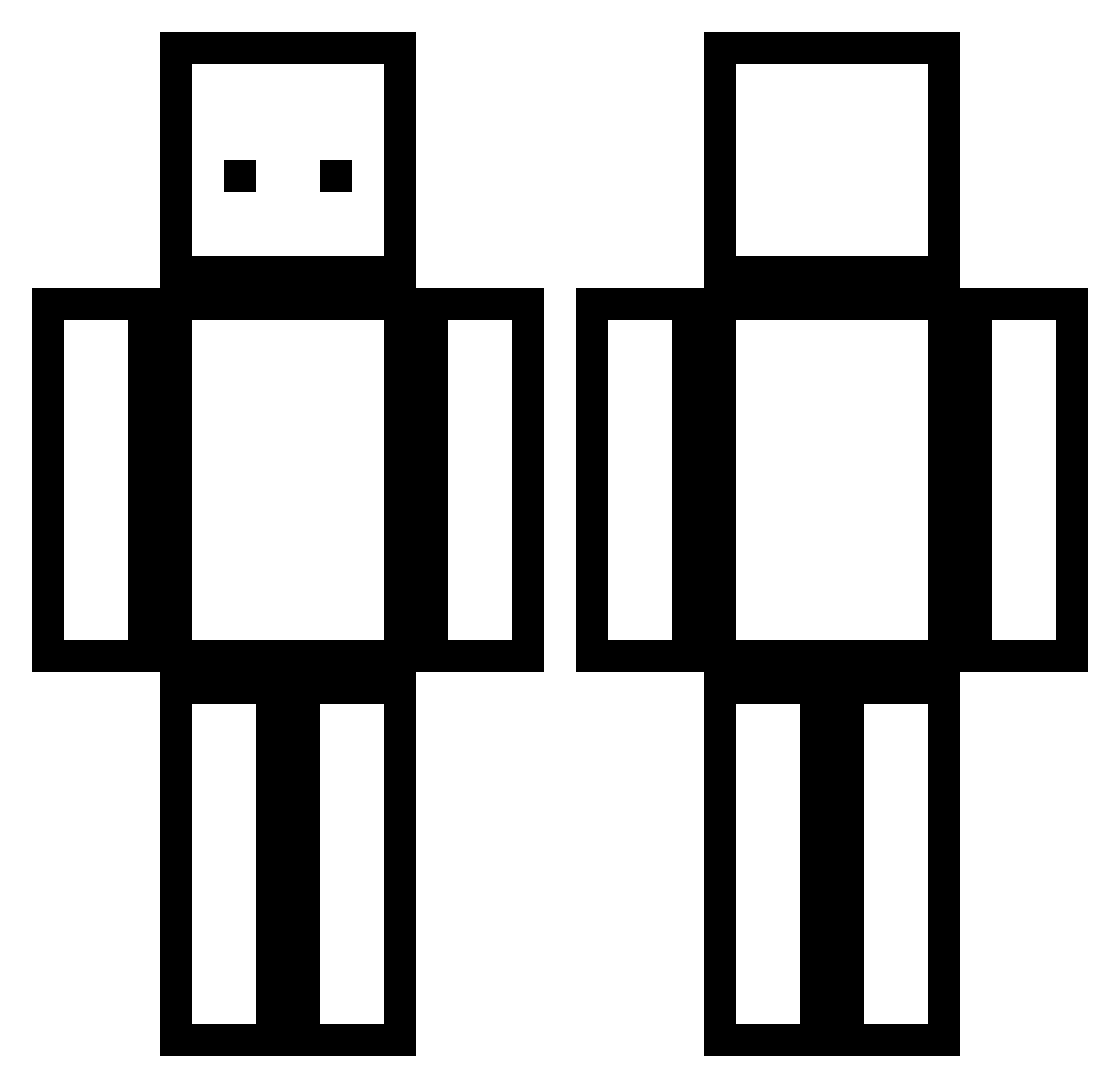 jini1030 Minecraft skin, front and back view