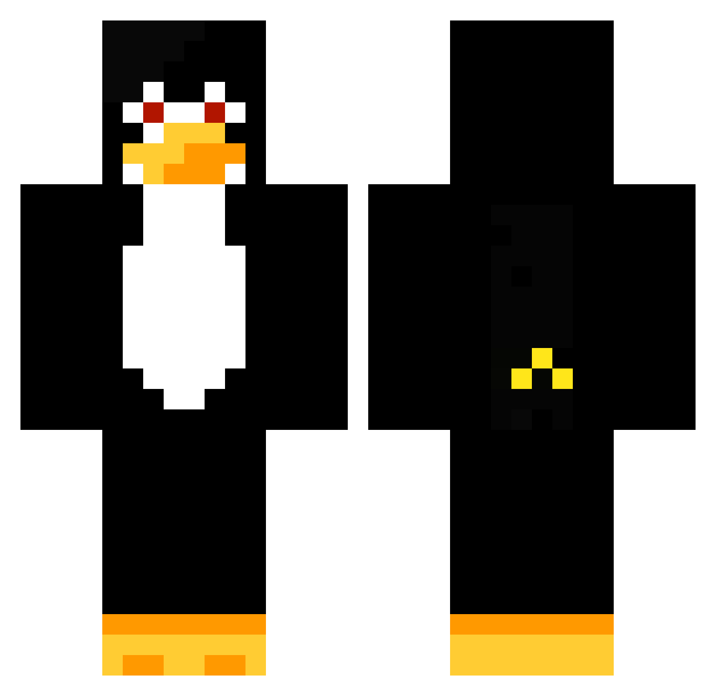 Ponga Minecraft skin, front and back view