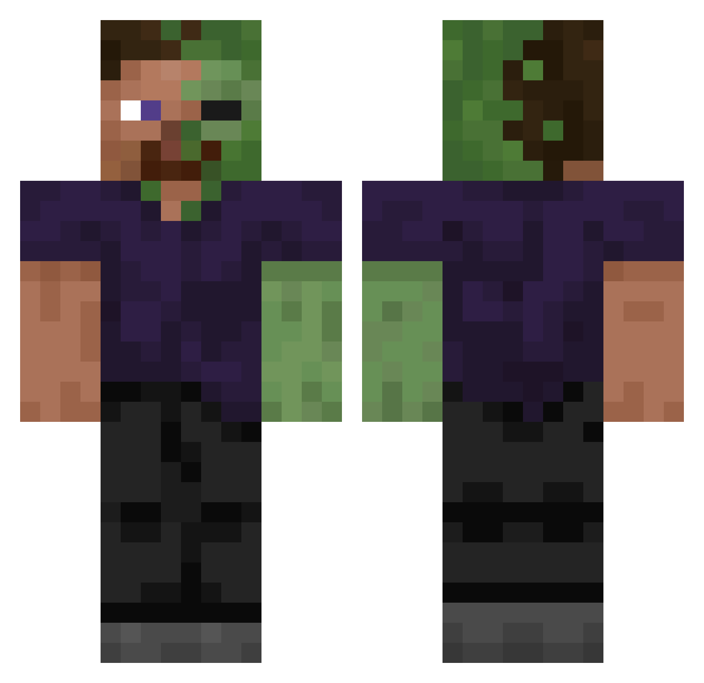 amelcia146pl Minecraft skin, front and back view