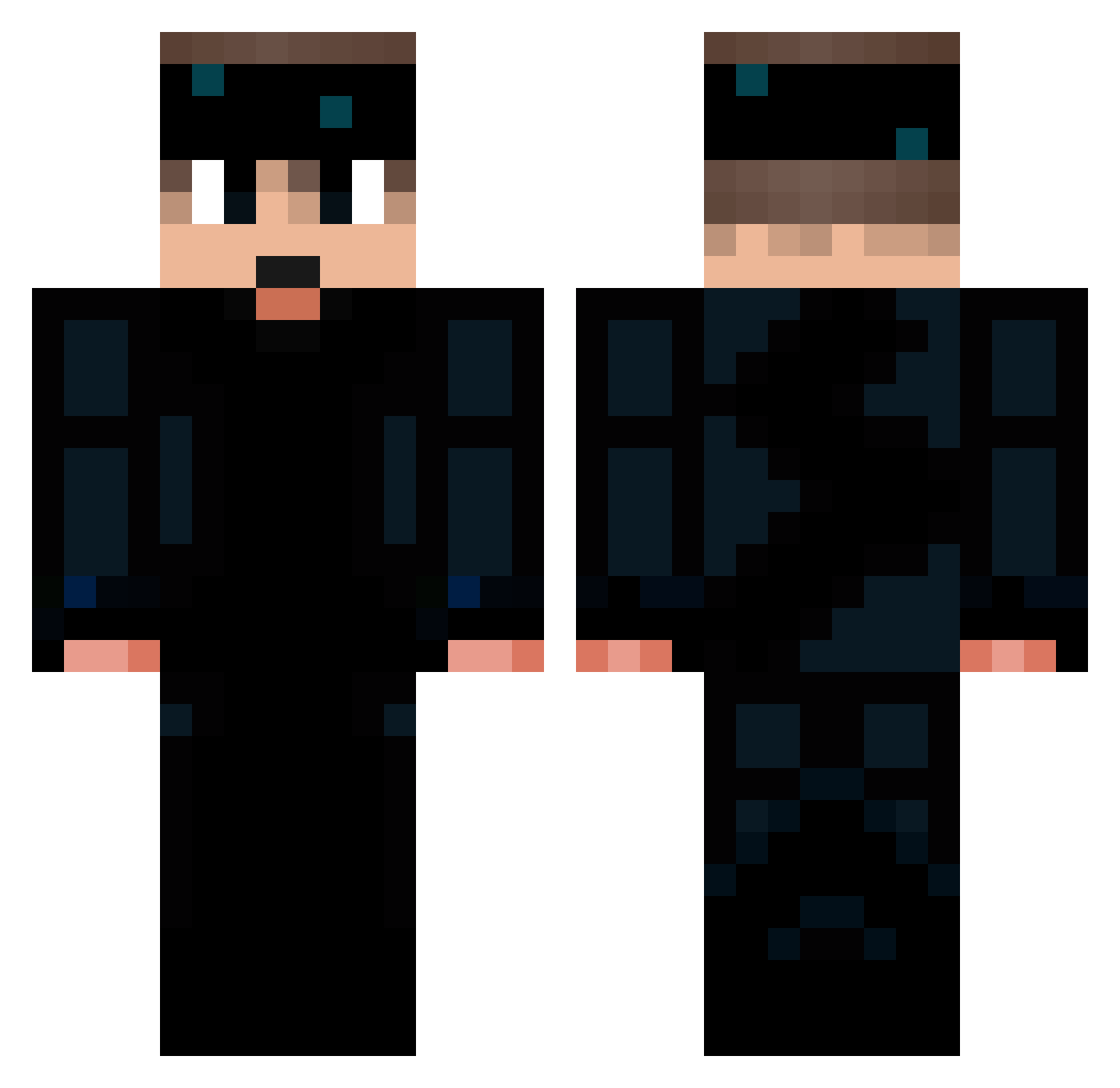 hOfXquVyX Minecraft skin, front and back view