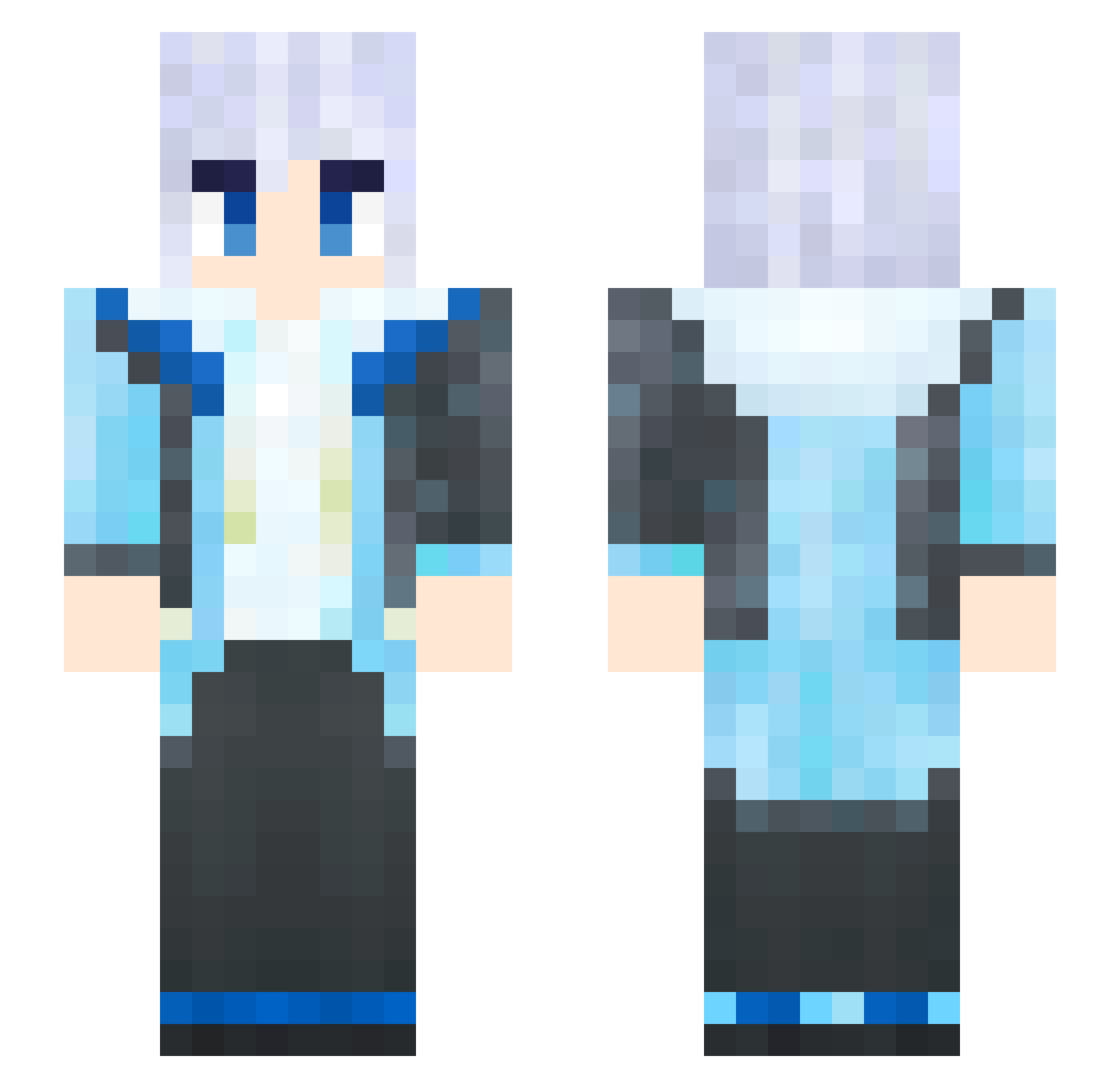 LuCy__v Minecraft skin, front and back view