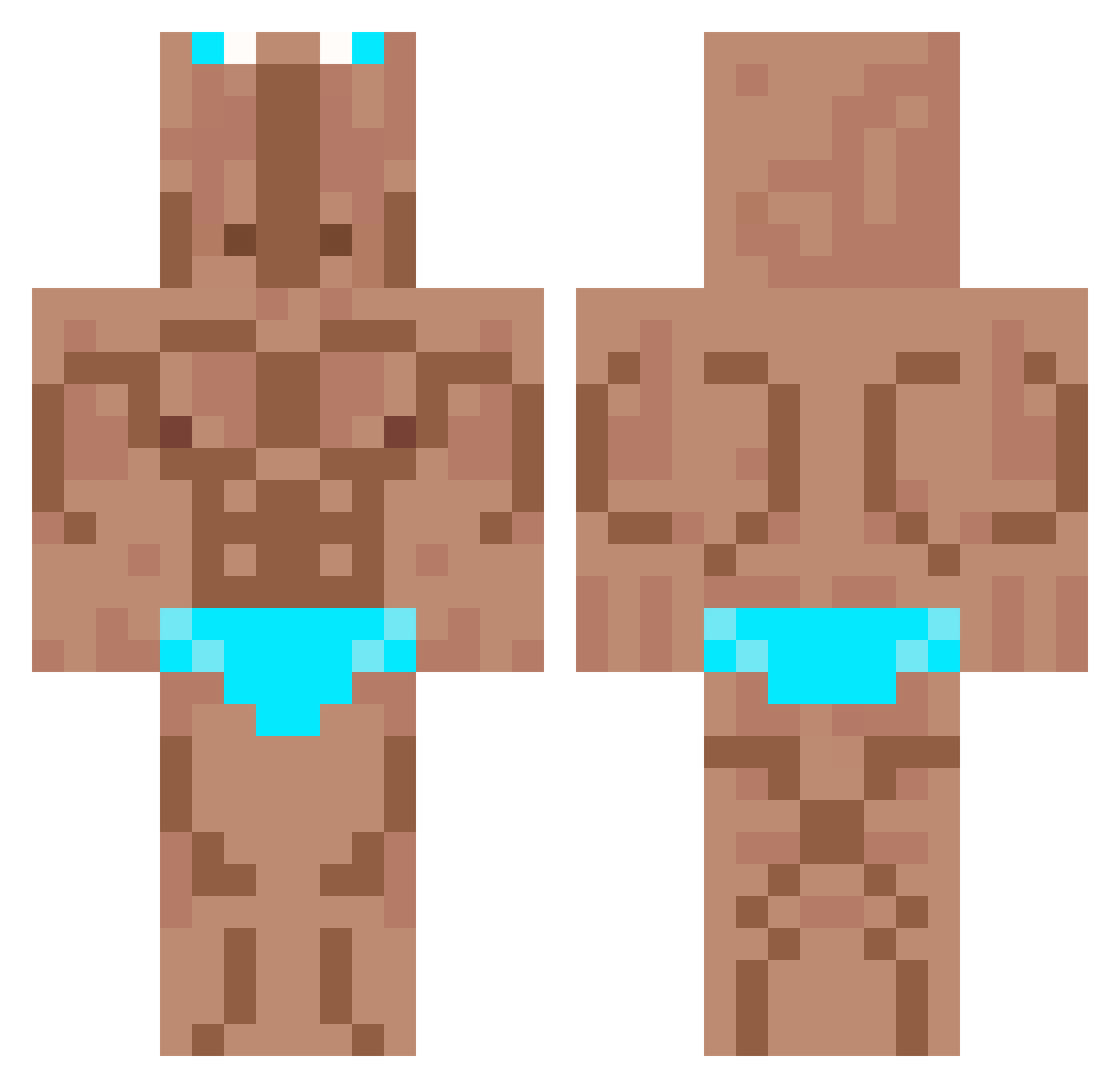 UltraHuman Minecraft skin, front and back view