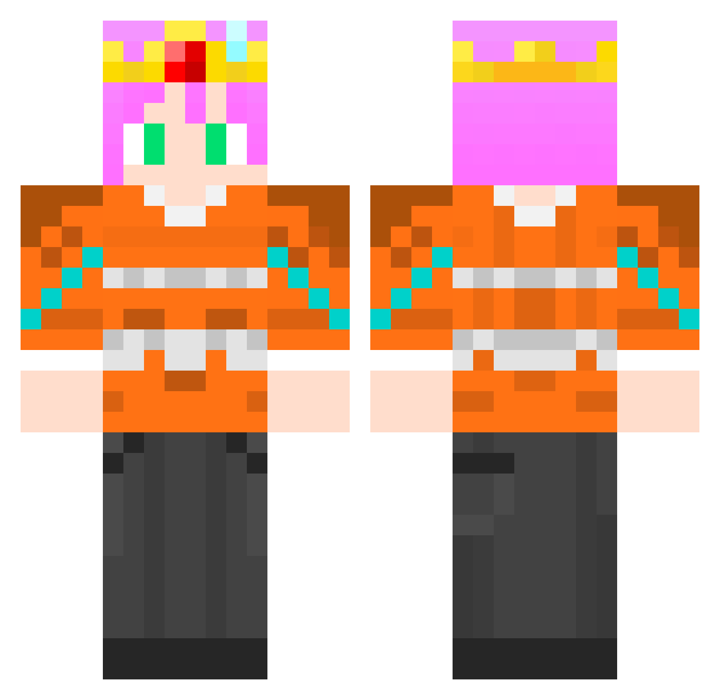 robmanrobman Minecraft skin, front and back view