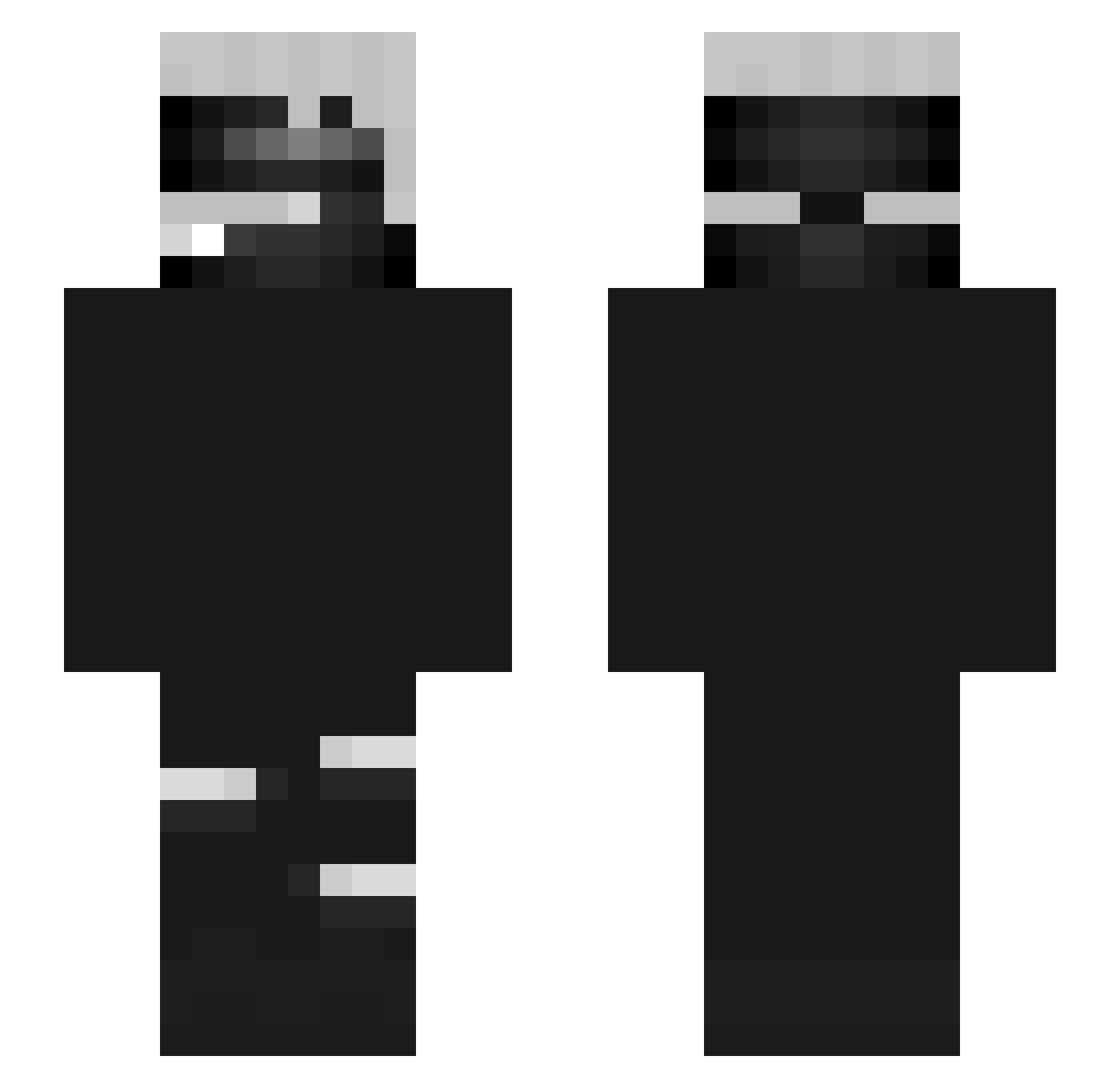 zPaddy Minecraft skin, front and back view
