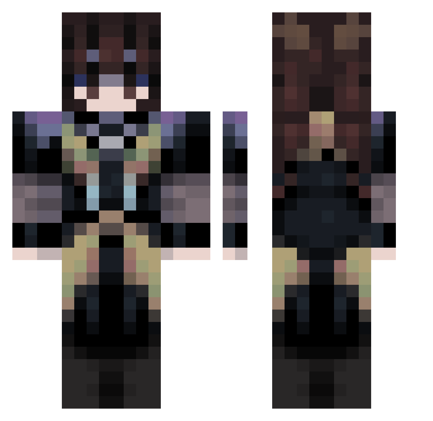 ZUPERtiti Minecraft skin, front and back view