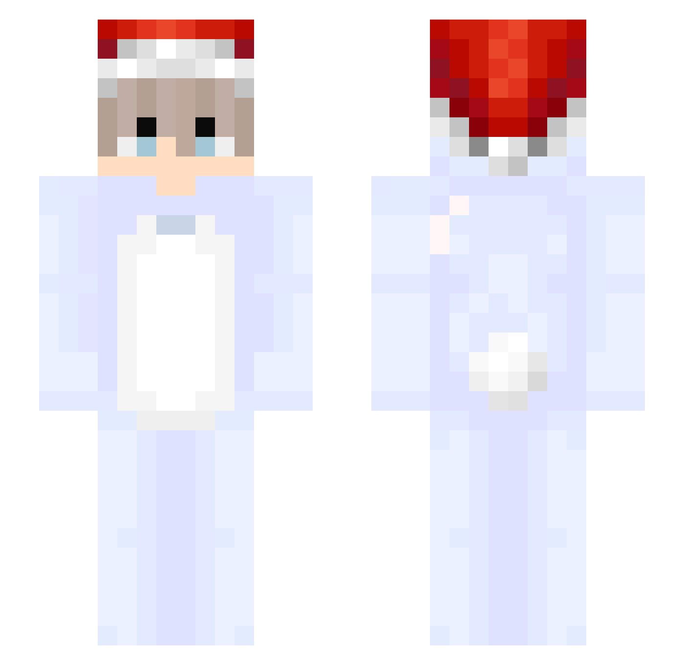 4cariuS Minecraft skin, front and back view